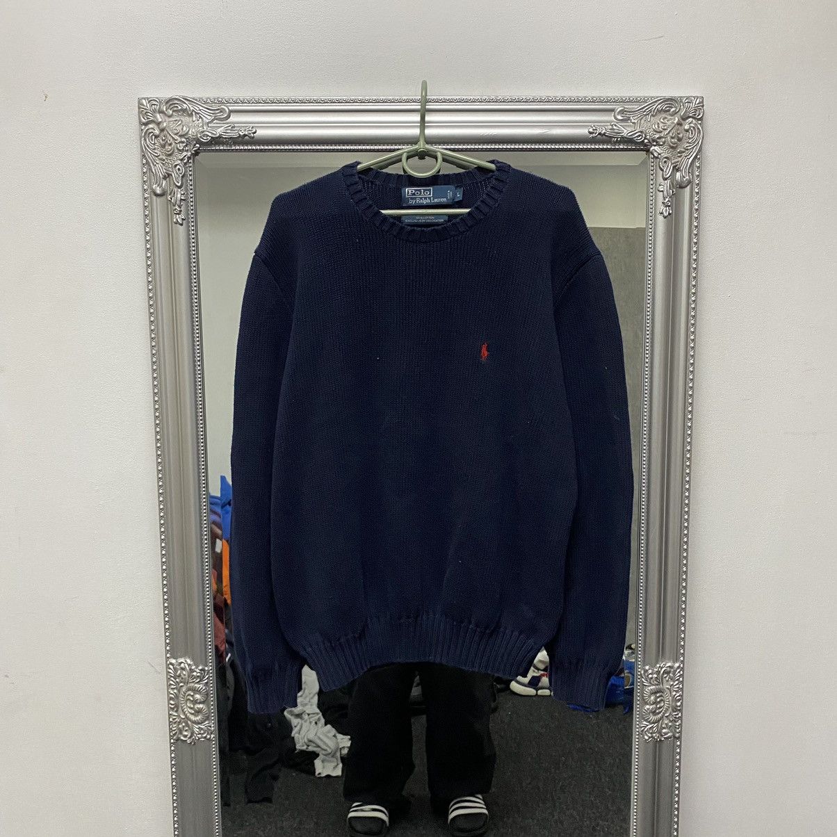 Ralph Lauren VINTAGE Polo Ralph Lauren Sweater Cotton 90s Size US L / EU 52-54 / 3 - 1 Thumbnail