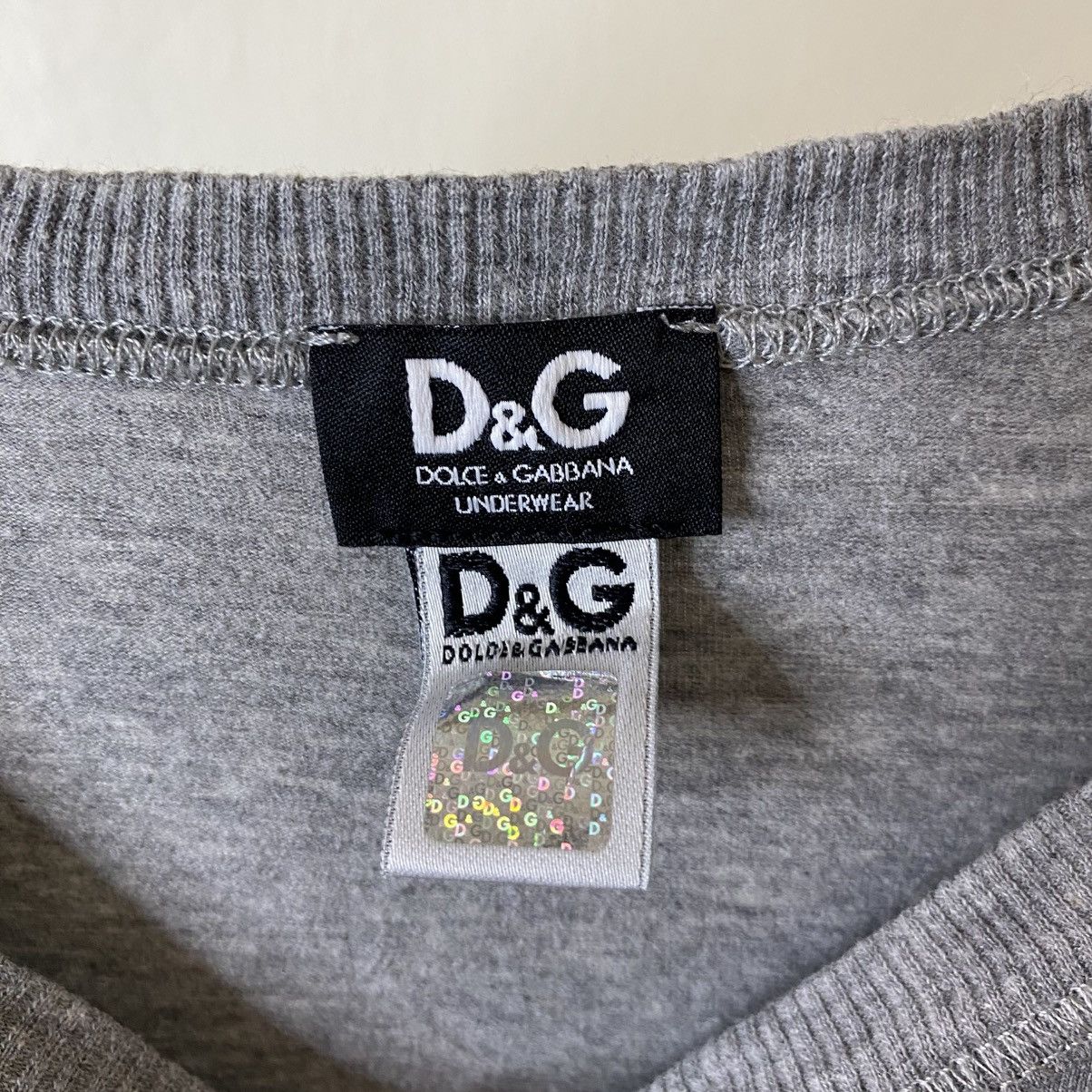 Dolce & Gabbana D&G Underwear Grey Blank LS T Shirt Size US S / EU 44-46 / 1 - 3 Thumbnail