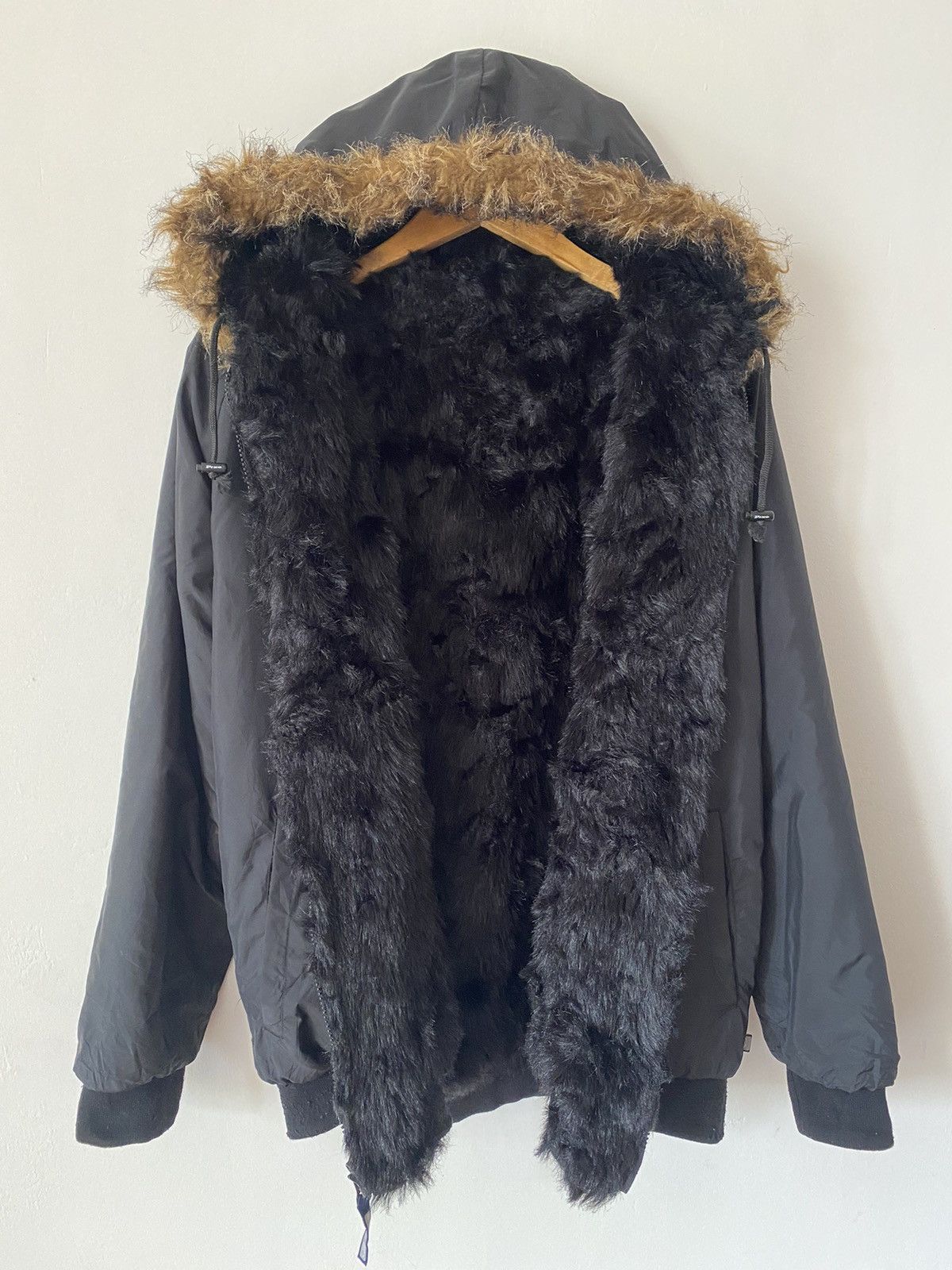 Japanese Brand Vintage 90s Piko Hawaii Fur Zipper Hooded Reversible Jacket Size US L / EU 52-54 / 3 - 20 Thumbnail