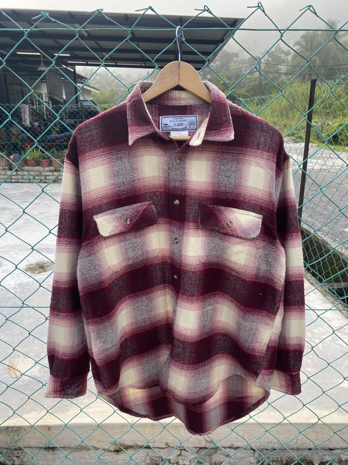 Flannel Vintage SEAHOP shadow plaid flannel shirts Size US L / EU 52-54 / 3 - 1 Thumbnail