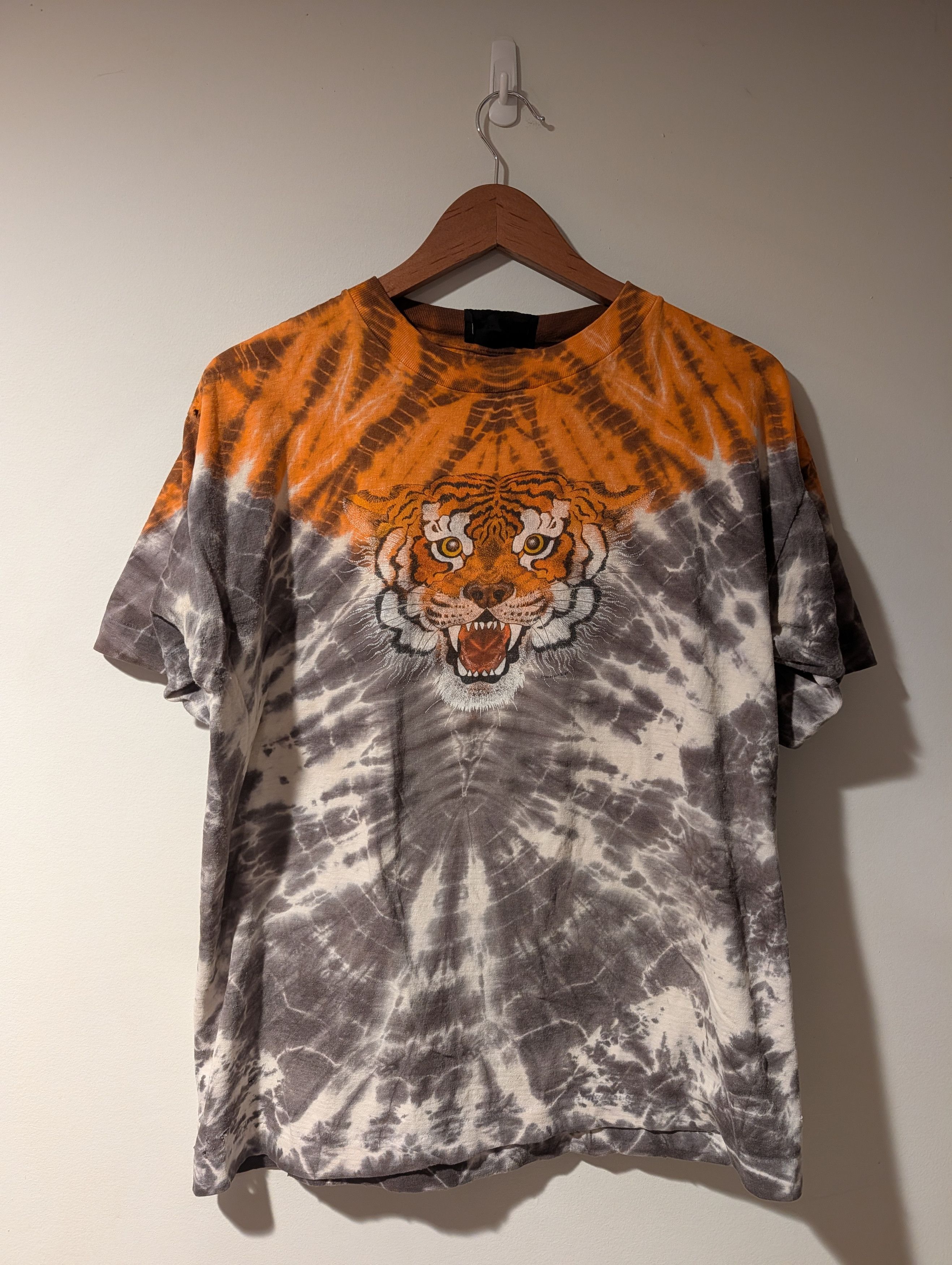 Arts & Science VTG Symmetria Tiger Face Tie Dye Graphic T Shirt California Size US XL / EU 56 / 4 - 1 Thumbnail