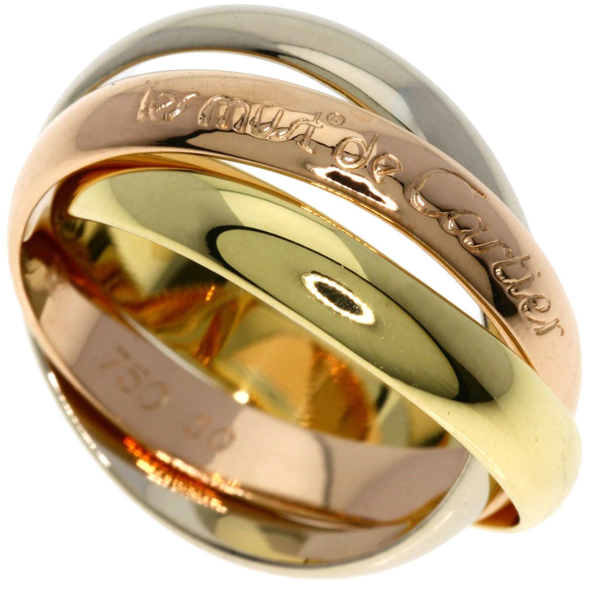 Cartier Cartier Trinity #50 Ring - 18K Yellow Gold/18K Pink White Gold Women's CARTIER Size ONE SIZE - 1 Thumbnail