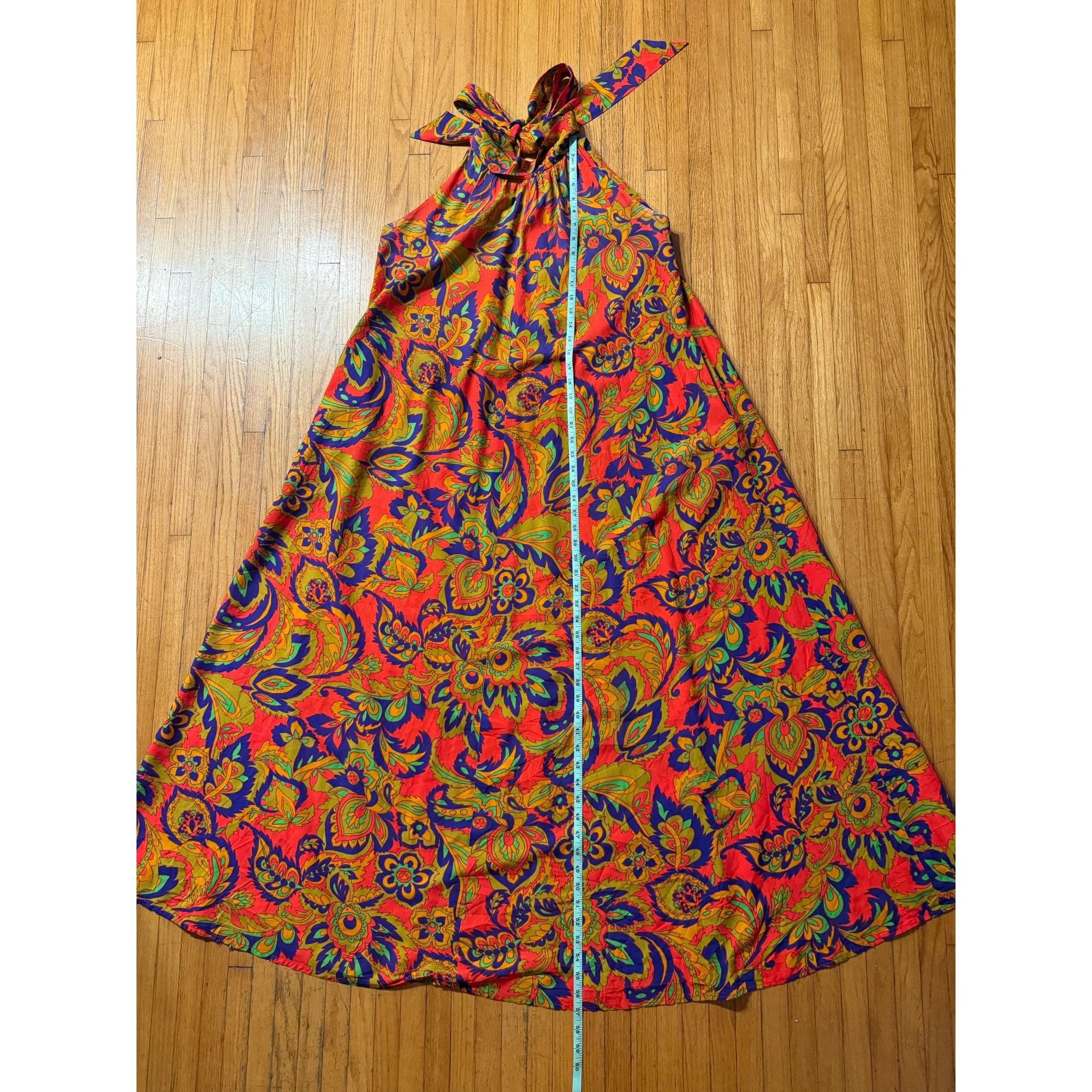 Other Vintage Hawaiian Casuals by Stan Hicks Maxi Dress – Mock Nec Size L / US 10 / IT 46 - 7 Thumbnail