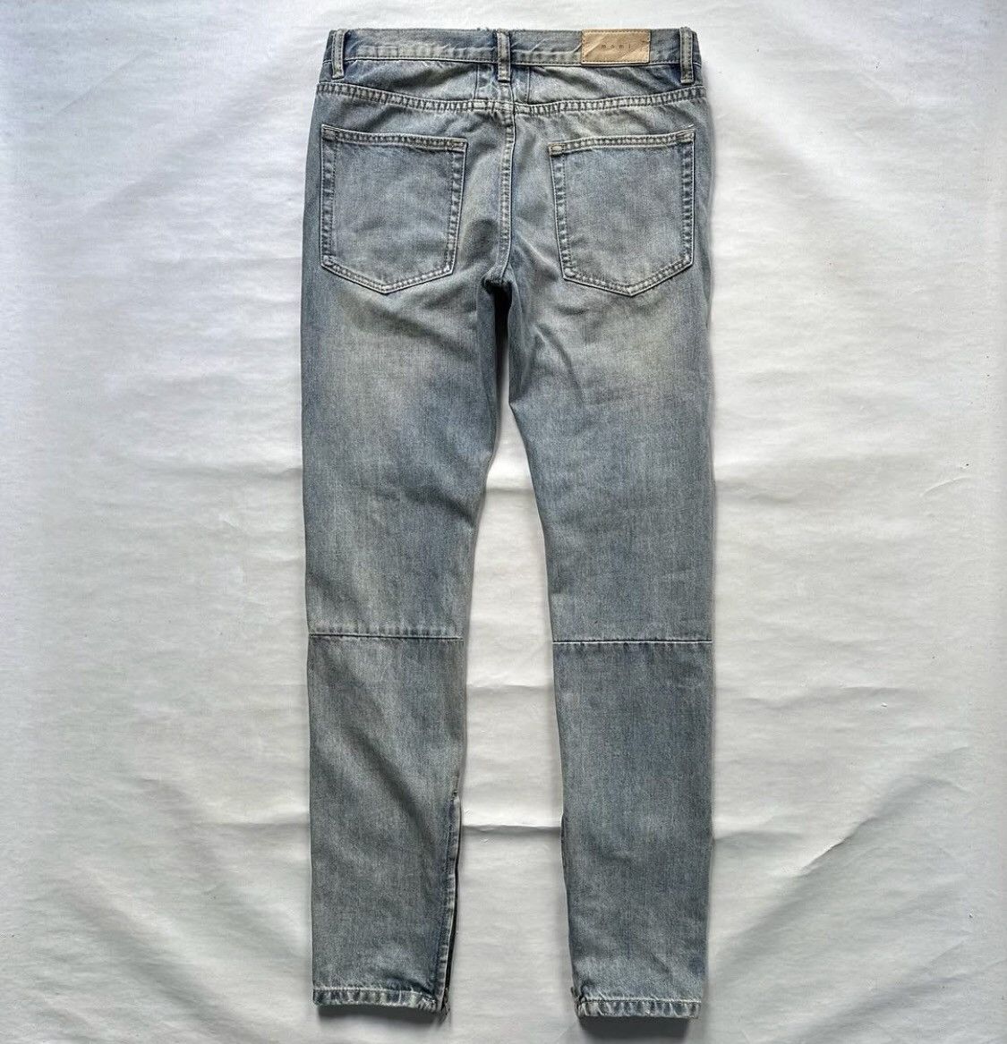 Designer × MNML MNML M5 Zipper Slim Denim Pants Blue Size US 32 / EU 48 - 2 Thumbnail