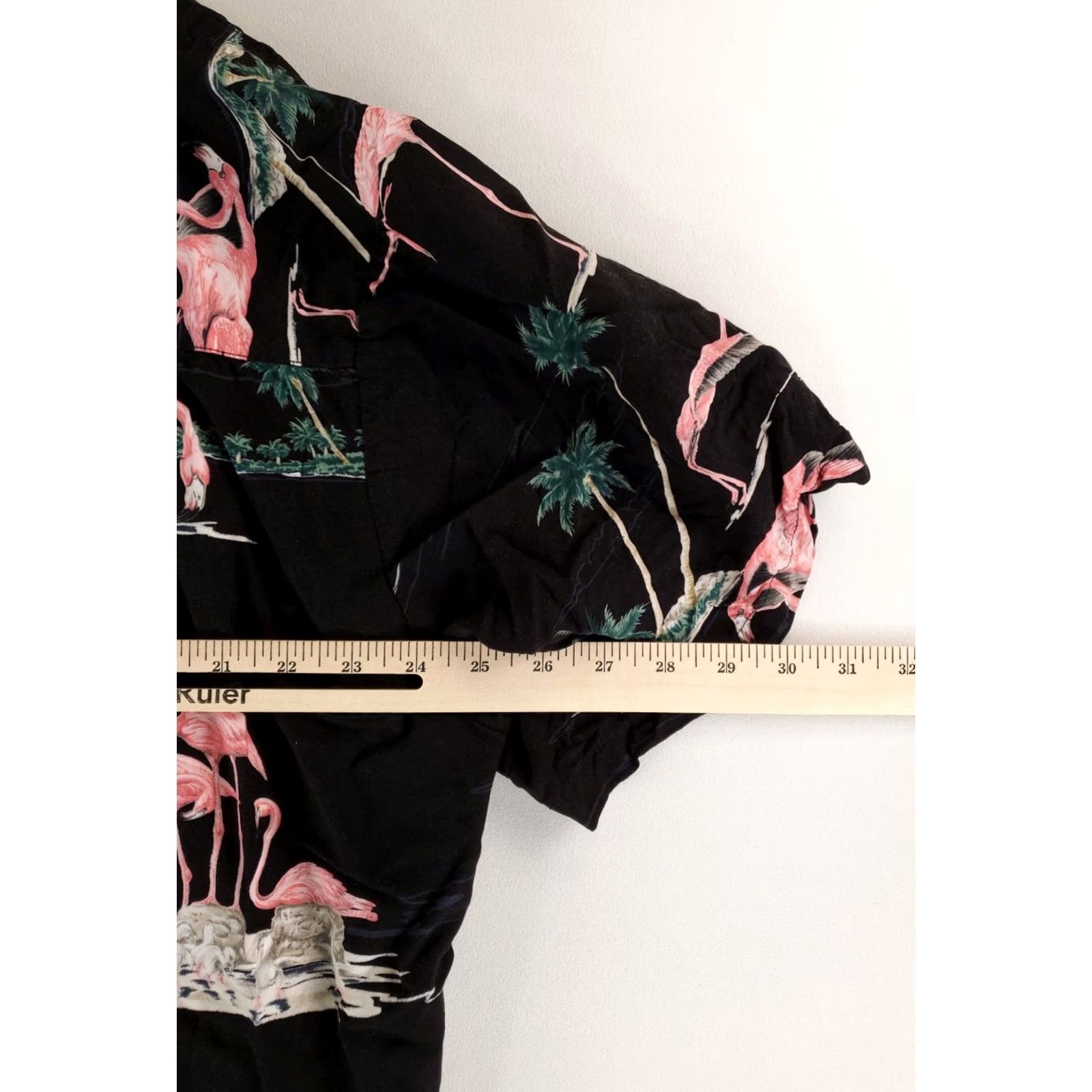 Paradise Found Paradise Found Button Up Hawaiian Shirt Short Sleeve Flamingo Black Mens XXL Size US XXL / EU 58 / 5 - 6 Thumbnail
