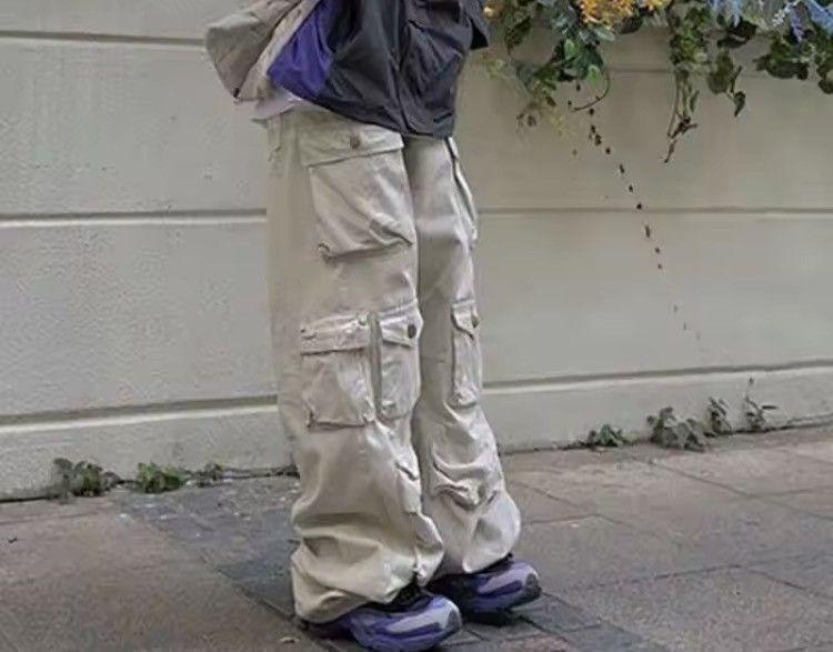 Japanese Brand Baggy Cargo Pants - Y2K Skate Streetwear Size US 34 / EU 50 - 2 Thumbnail