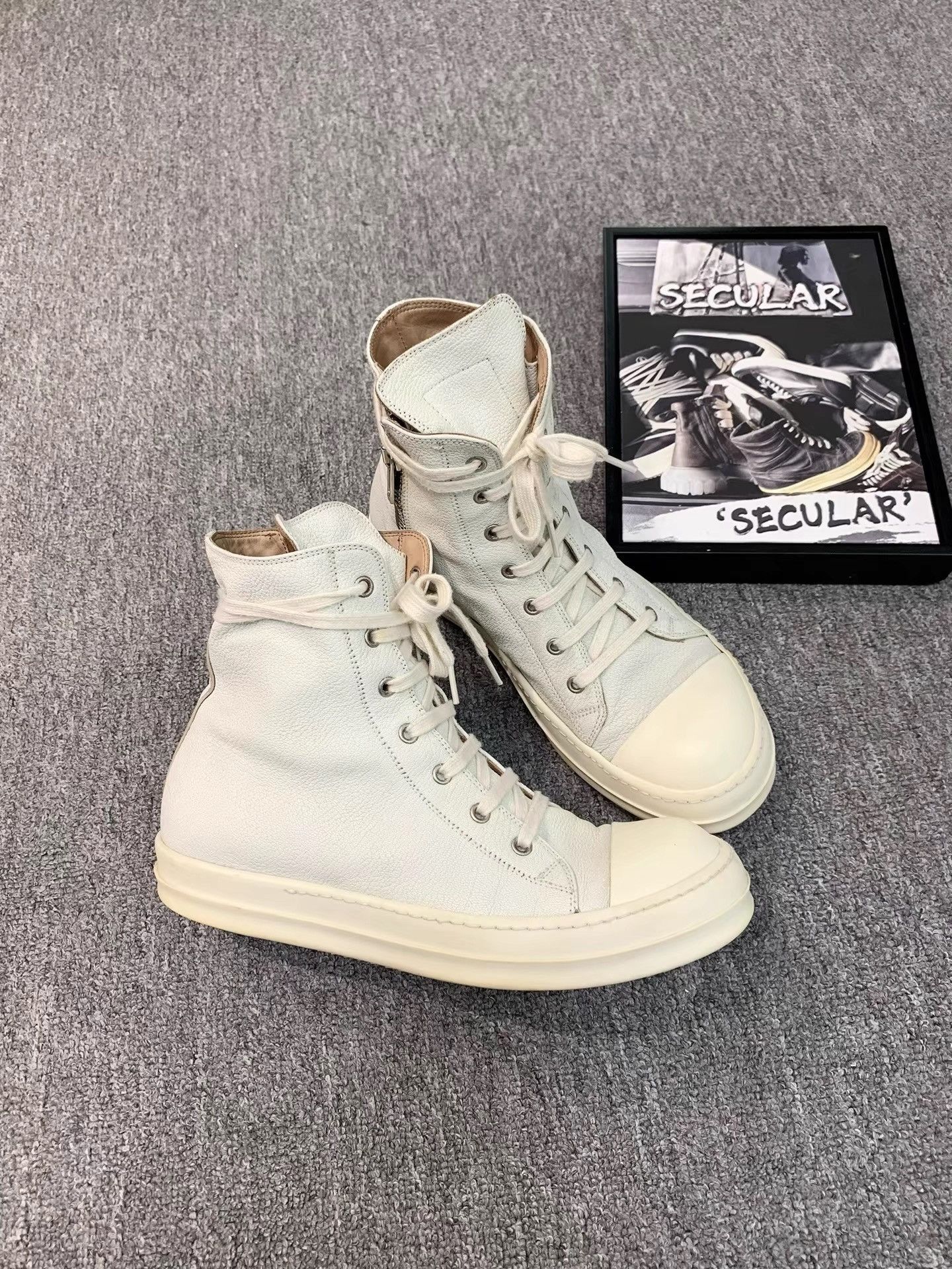 Rick Owens Rick Owens Mainline Leather Sneakers K34 Size US 8 / EU 41 - 2 Thumbnail