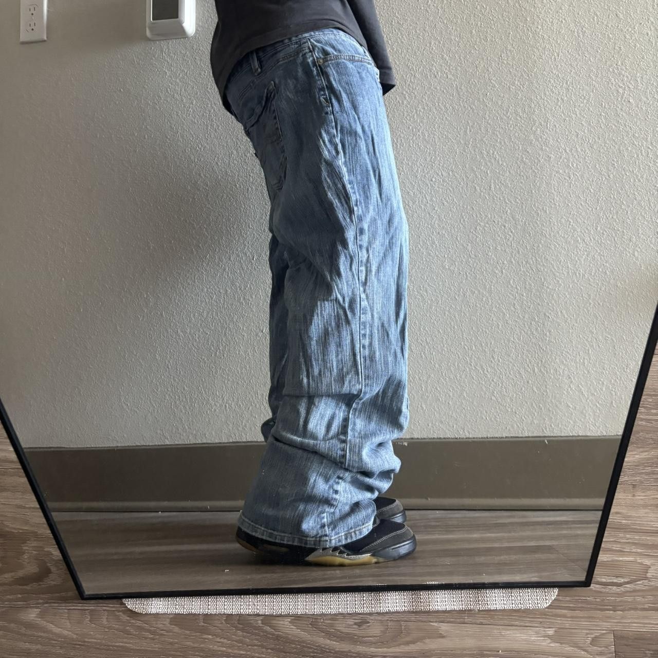 Vintage Crazy Vintage Y2K/2000s Grunge Dark Wash Skater Baggy Denim Jeans! 36x32 Size US 36 / EU 52 - 2 Thumbnail