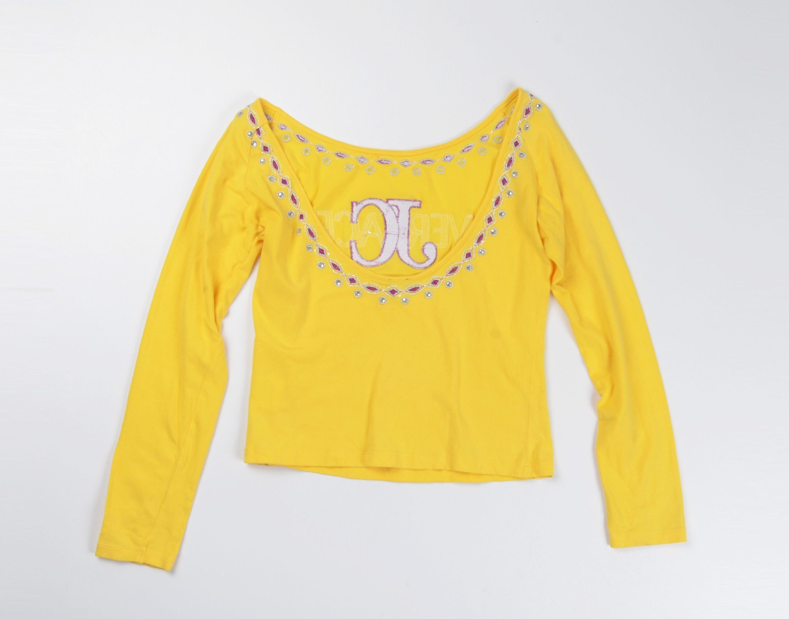 Versace Jeans Couture Vintage Versace Jeans Couture Y2K Logo Embroidered Top Size M / US 6-8 / IT 42-44 - 4 Thumbnail