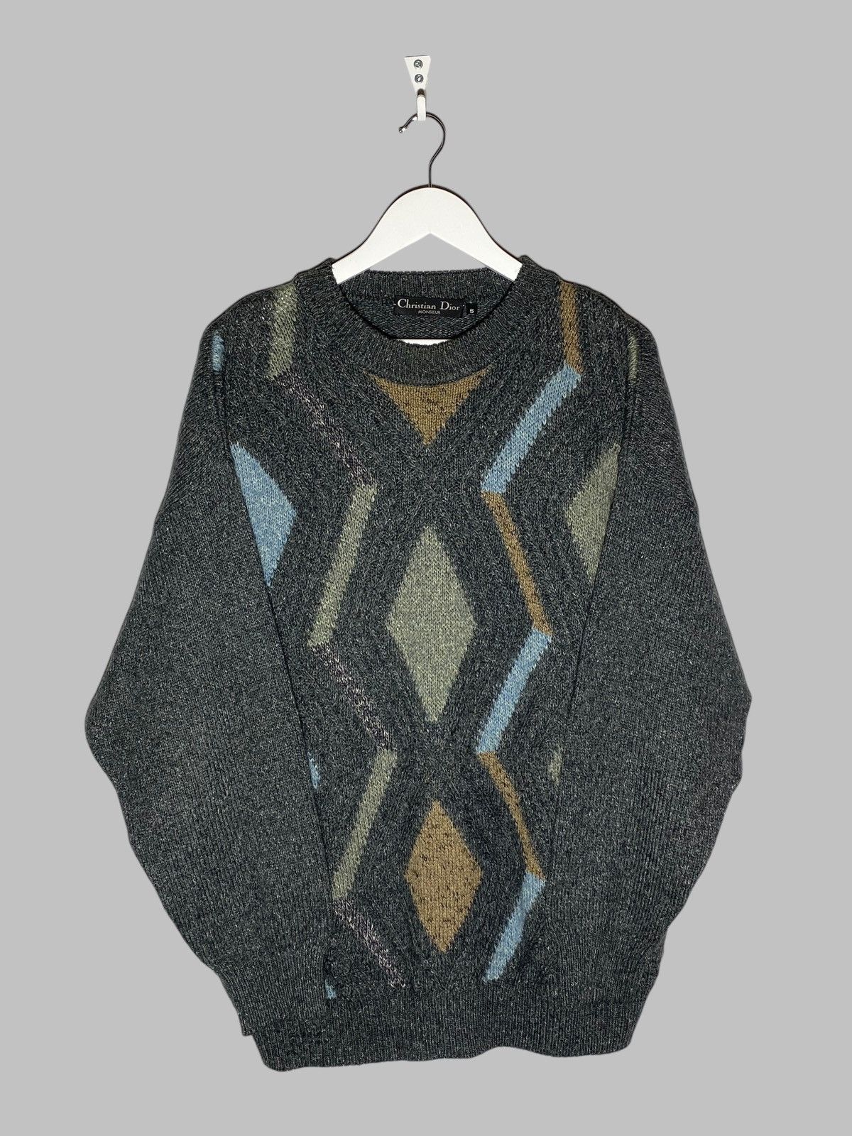Christian Dior Monsieur × Vintage 🔥 VINTAGE DIOR MONSIEUR MOHAIR SWEATER 90s PREPPY STYLE Size US XL / EU 56 / 4 - 1 Thumbnail