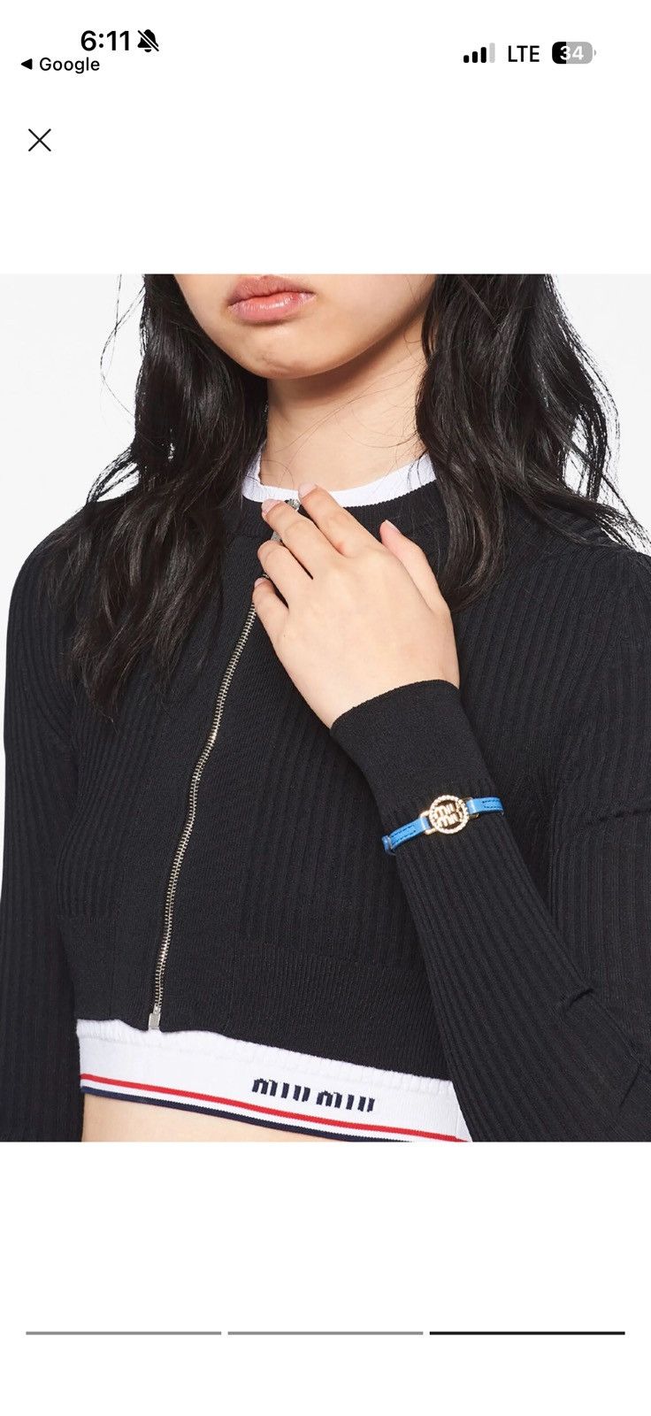 Miu Miu Miu Miu Madras Blue Bracelet Size ONE SIZE - 2 Thumbnail