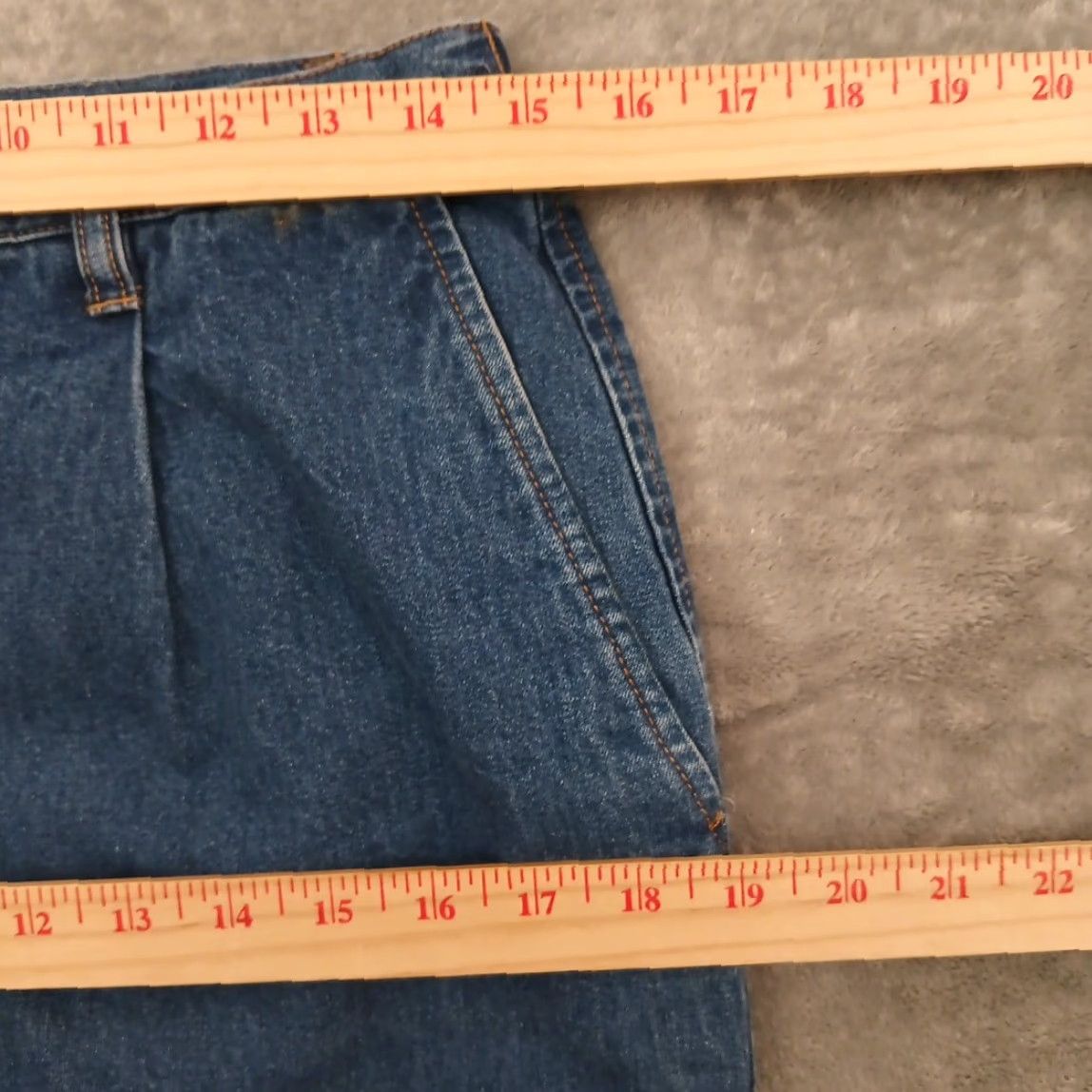 Eddie Bauer Eddie Bauer Skirt Size 10 Tall Blue Denim Pencil Pleated Front Pockets Womens Size 32" / US 10 / IT 46 - 2 Thumbnail