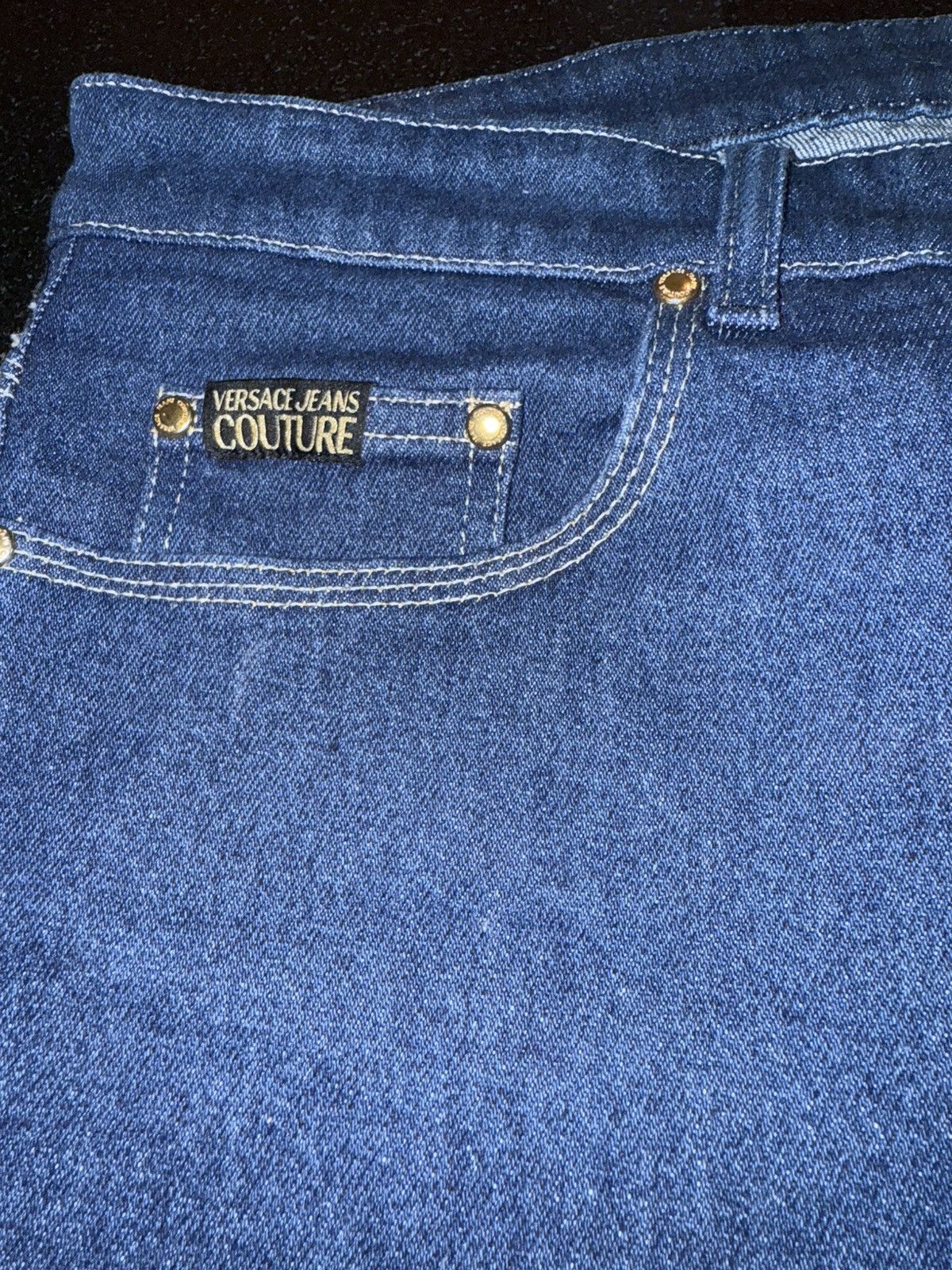 Versace Jeans Couture Versace Jeans Couture blue raw denim jeans Size US 34 / EU 50 - 4 Thumbnail
