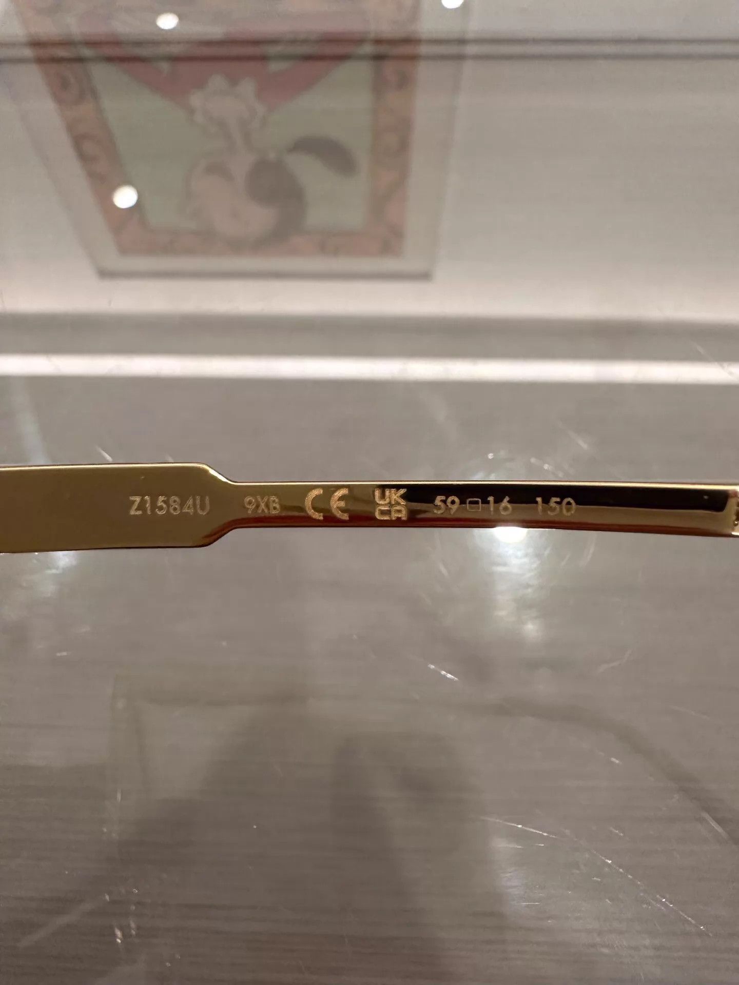 Louis Vuitton LV Monogram Logo Gold Sunglasses Size ONE SIZE - 9 Thumbnail