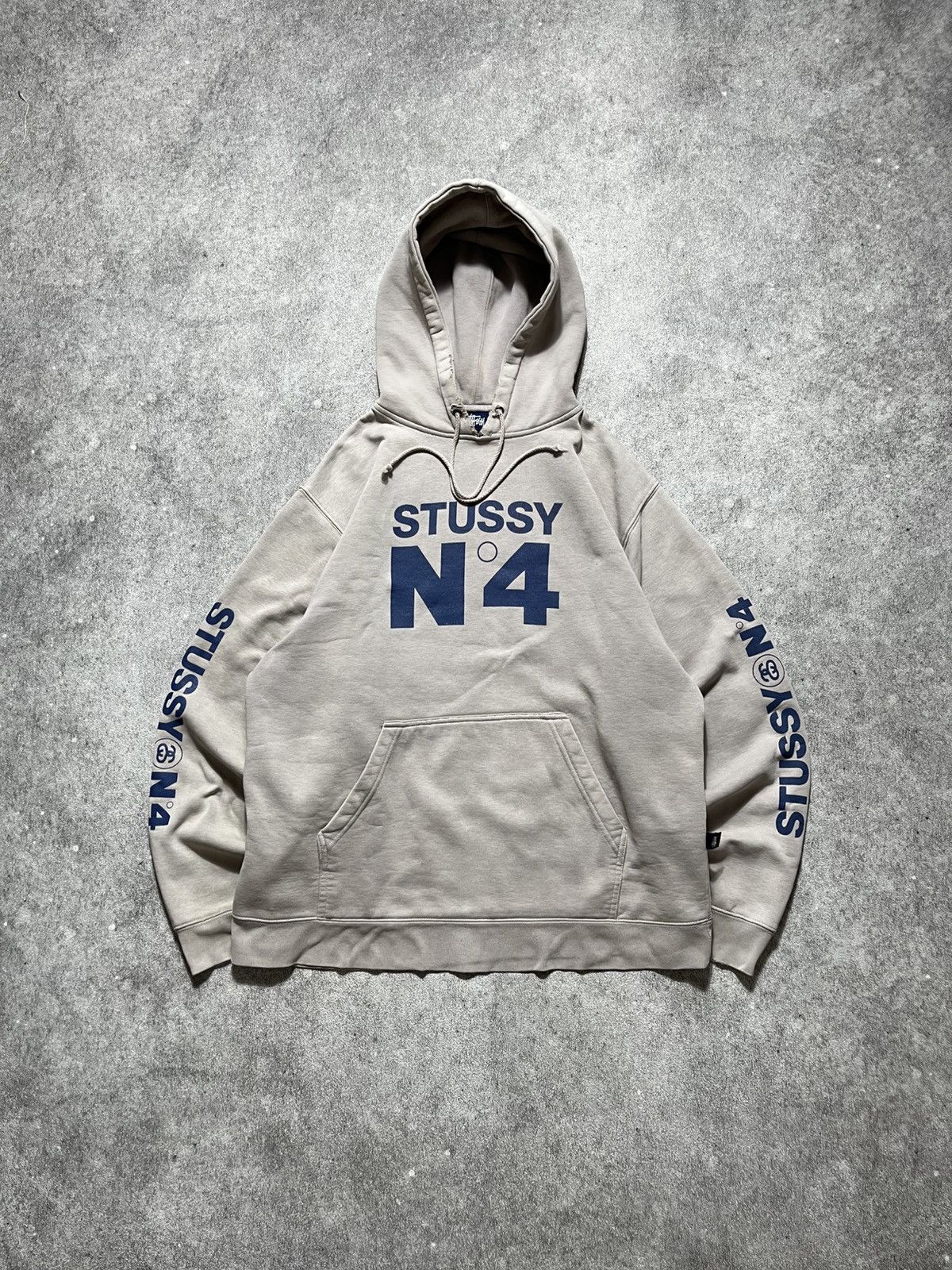 Stussy Vintage 90s Stussy N4 Sunfaded Distressed Hooded Size US XL / EU 56 / 4 - 1 Thumbnail
