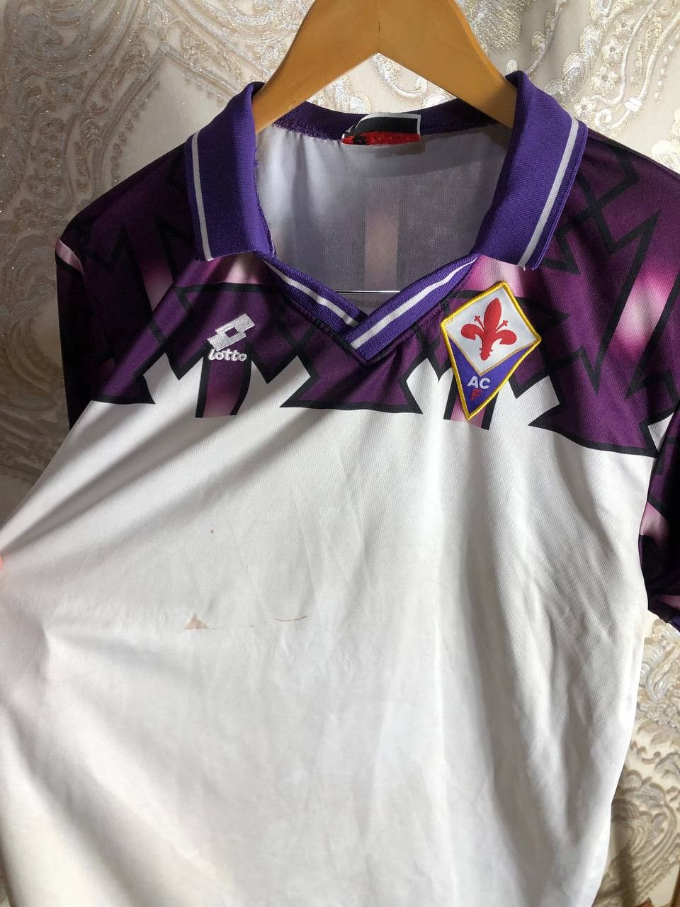 Lotto Sport Vintage Lotto FC Fiorentina Italy Retro Soccer Jersey 90s Size US L / EU 52-54 / 3 - 4 Thumbnail