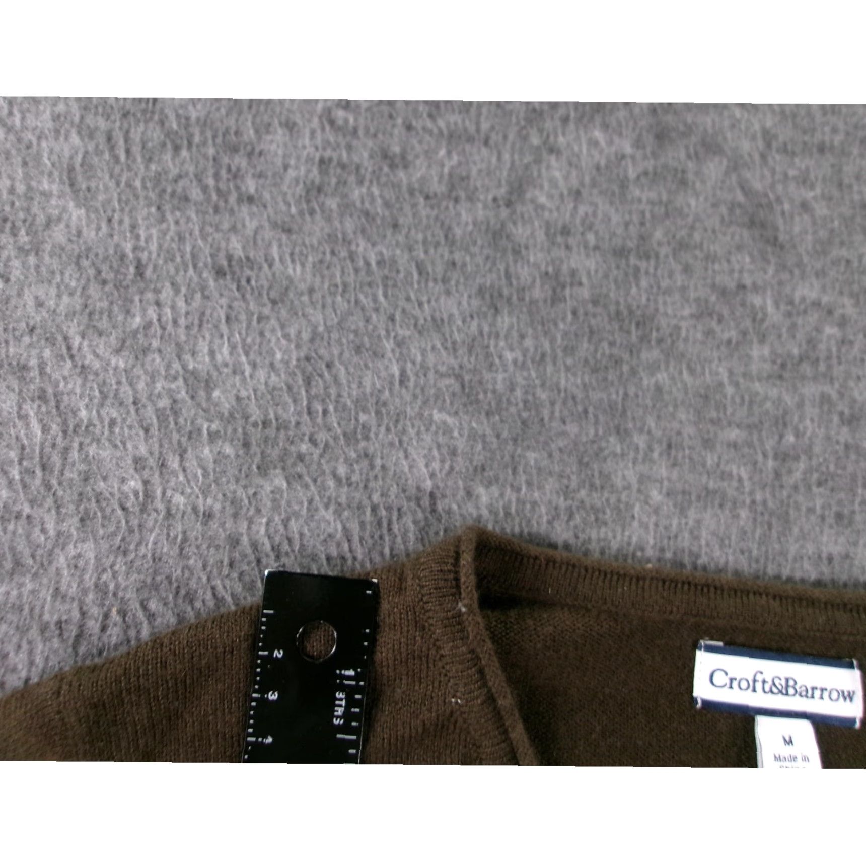 Croft & Barrow VINTAGE Croft & Barrow Sweater Womens Medium Brown Argyle V-Neck Long Sleeve Preppy Cozy Size M / US 6-8 / IT 42-44 - 4 Thumbnail
