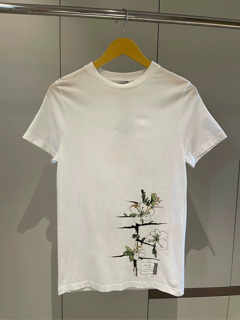Loewe LOEWE White floral Logo short sleeve T-shirt Size XS / US 0-2 / IT 36-38 - 2 Thumbnail