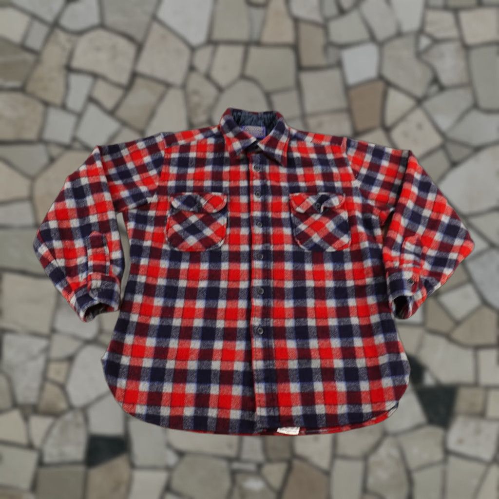 Pendleton VINTAGE Pendleton Shirt Mens Large Plaid Wool Flannel Button-Up Size US L / EU 52-54 / 3 - 1 Thumbnail