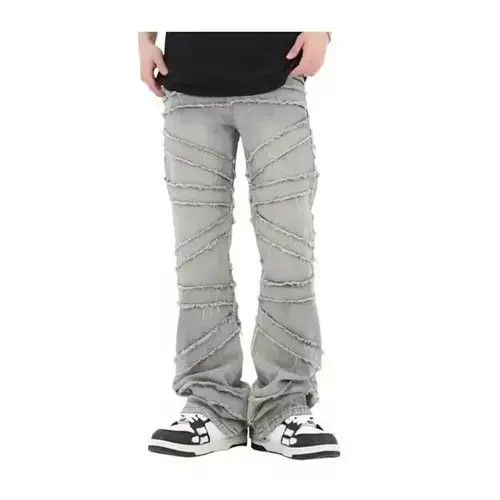 Japanese Brand × Jean Men Embroidery Stacked Jeans, Flared Women Size US 28 / EU 44 - 3 Thumbnail