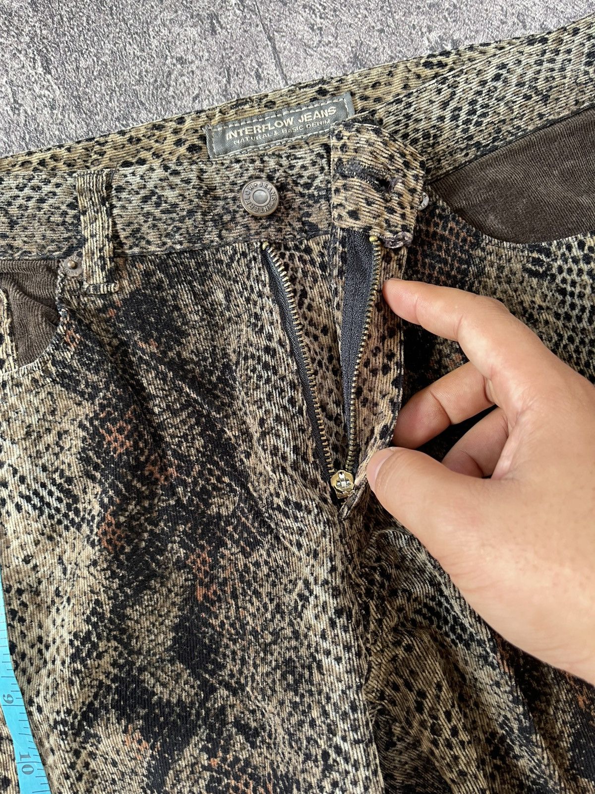 Japanese Brand Y2k interflow snakeskin “tornado mart style” jeans Size US 30 / EU 46 - 5 Thumbnail