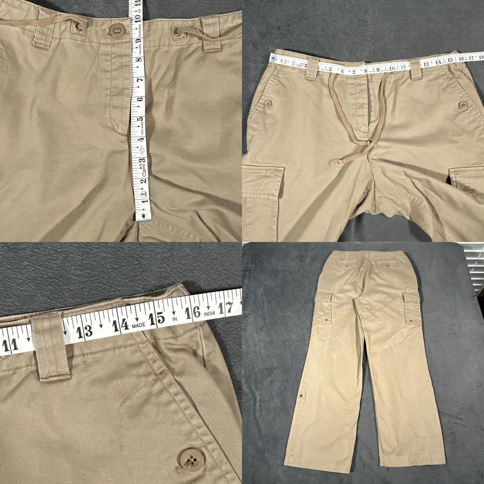 Nike VINTAGE Nike ACG Pants Womens 10 Beige Cargo All Conditions Gear Convertible Hiking Size 32" / US 10 / IT 46 - 8 Thumbnail