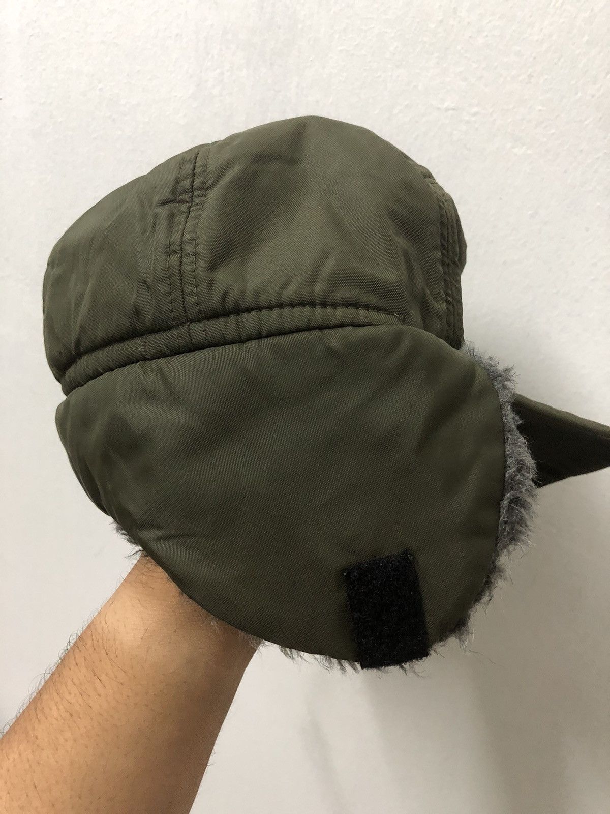 If Six Was Nine × Japanese Brand × Le Grande Bleu (L.G.B.) Sugai Ori Fur Hat Military Green if six was nine style Size ONE SIZE - 4 Thumbnail