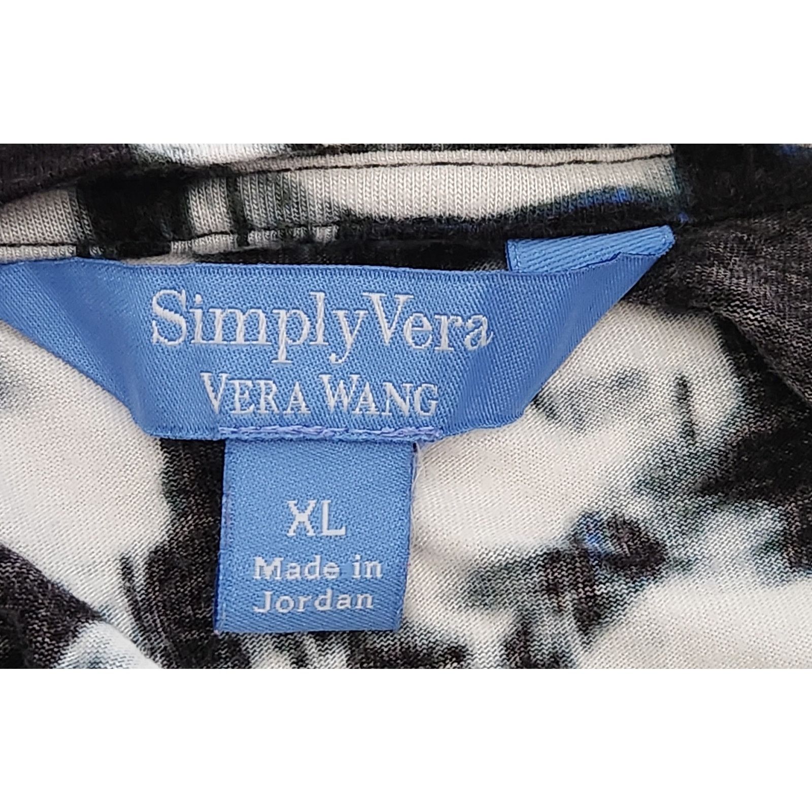 Other Simply Vera Black White Green Floral Print Top XL Sleeveless Size XL / US 12-14 / IT 48-50 - 4 Thumbnail