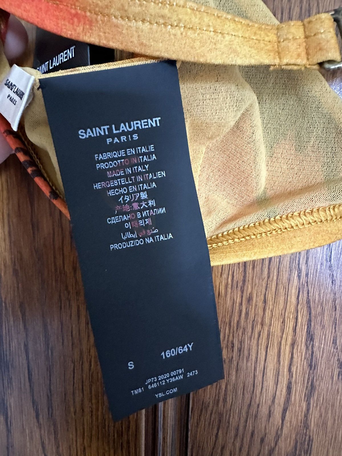 Saint Laurent Paris $590 Saint Laurent palm tree bra brassiere top S Size ONE SIZE - 10 Thumbnail