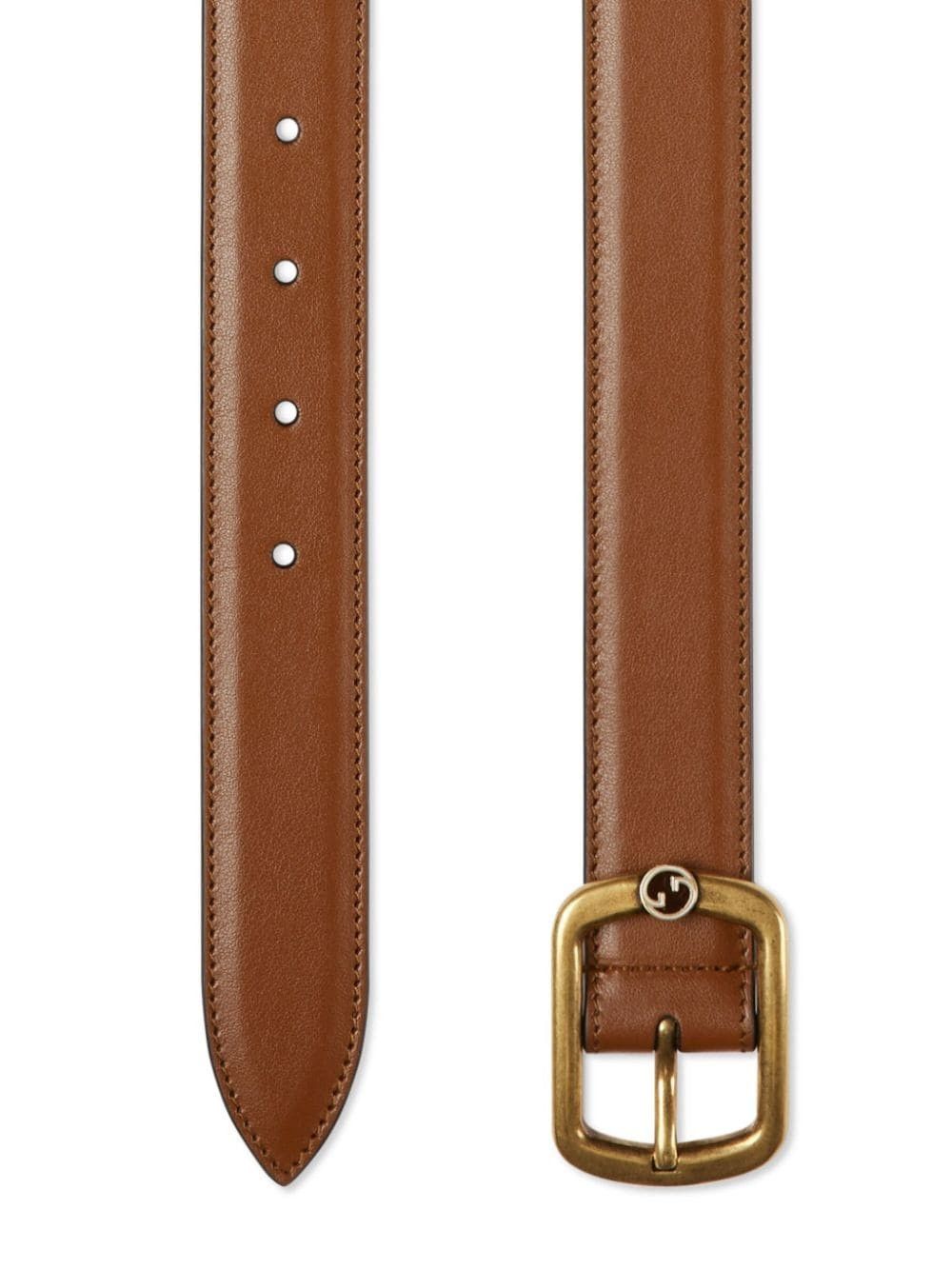 Gucci o1mt1gz0225 Size:100 / Belt With Rectangular Buckle in Brown Size 38 - 2 Thumbnail