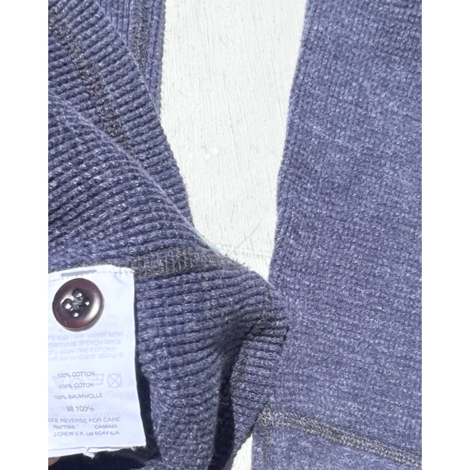 Wallace & Barnes Men's Wallace and Barnes Shirt Blue Henley M Waffle Knit Preppy Classic J Crew T-Shirt Size US M / EU 48-50 / 2 - 6 Thumbnail