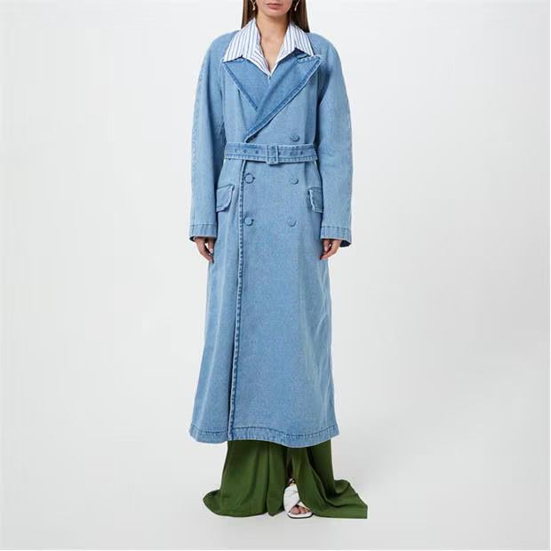Dries Van Noten o1g2r1mq1024 Denim Coat in Light Blue Size S / US 4 / IT 40 - 4 Thumbnail