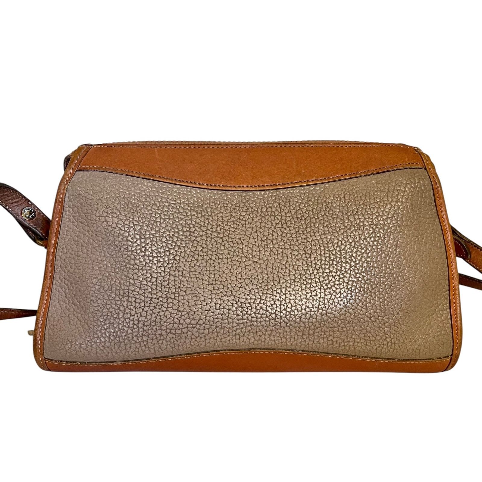 Dooney & Bourke × Vintage Vintage Dooney & Bourke Taupe AWL Classic Zip Top Bag #R19 Size ONE SIZE - 3 Thumbnail