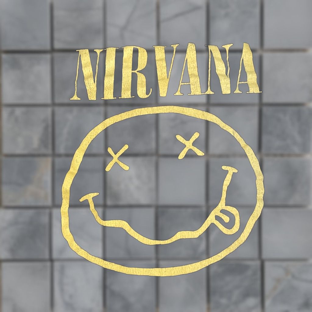 Vintage Nirvana Happy Face T-Shirt Black L Mens 2021 21x25 Large Regular Size Size US L / EU 52-54 / 3 - 1 Thumbnail