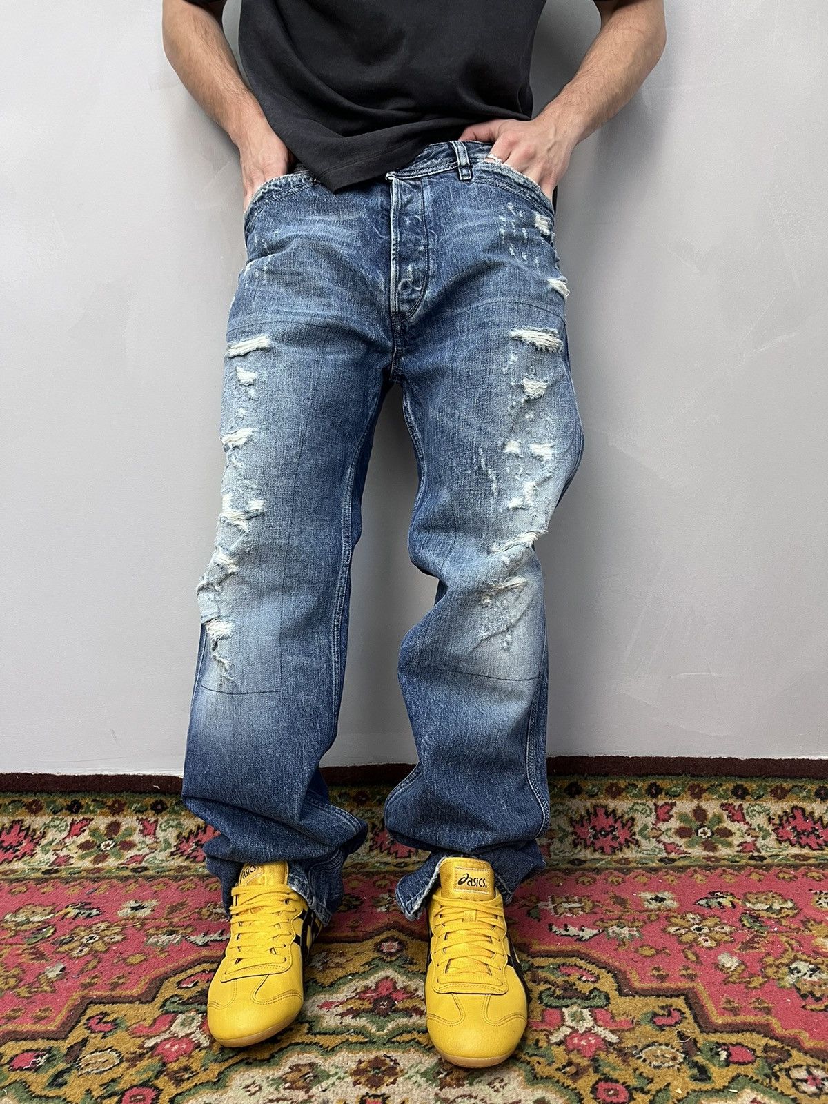 Diesel × If Six Was Nine Vintage Diesel Dirty New Age Distressed Denim Size US 33 - 3 Thumbnail