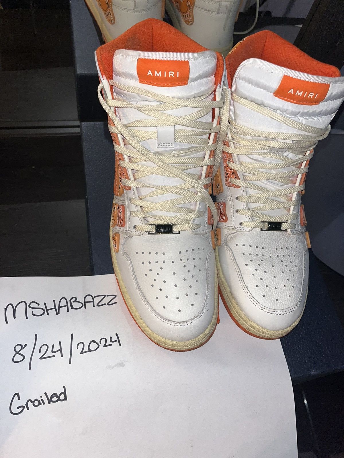 Amiri Skel-Top Hi Bandana High-Top Sneakers Size US 11 / EU 44 - 10 Thumbnail