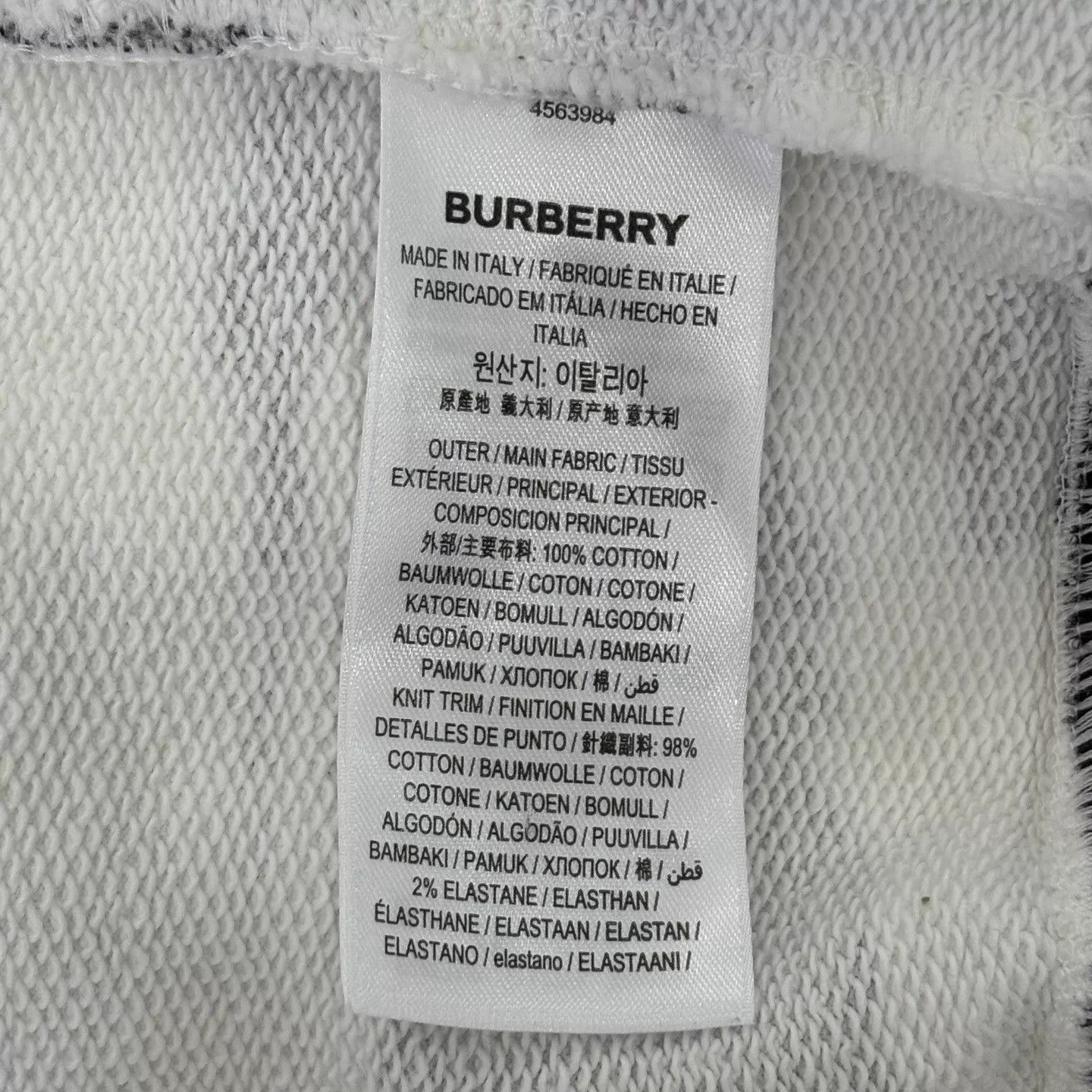 Burberry Burberry ink stripe white hoodie M new Size US M / EU 48-50 / 2 - 4 Thumbnail