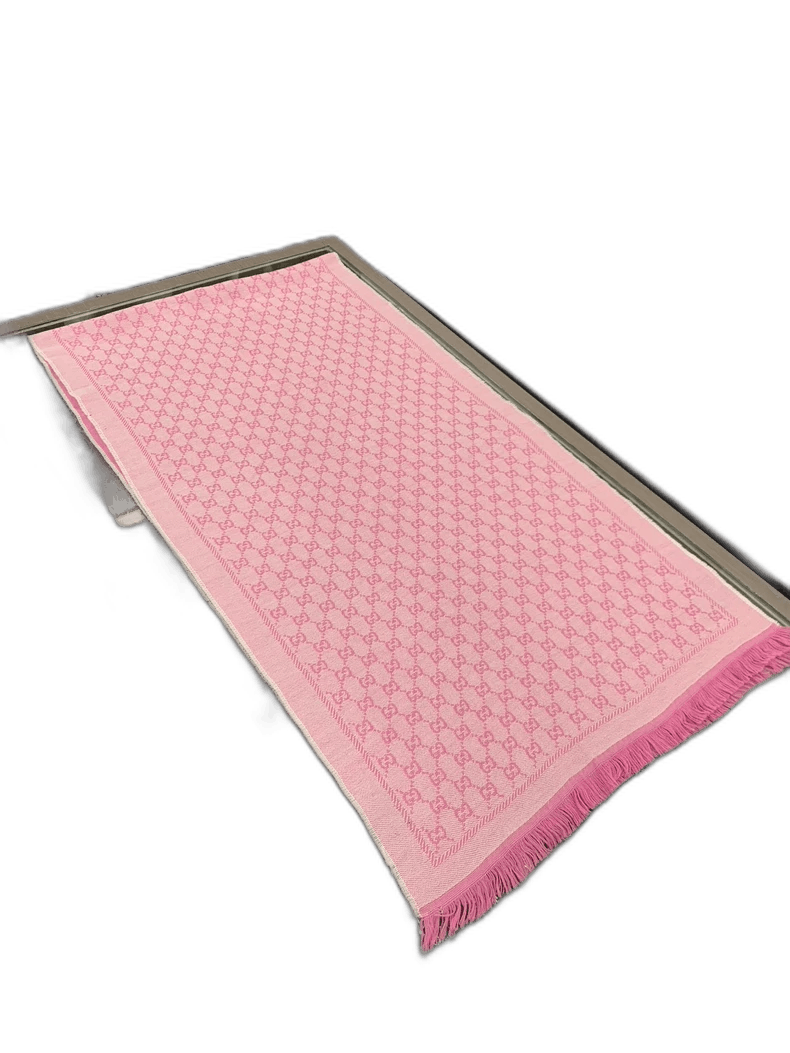 Gucci Gucci Pink Wool Logo Double-Sided Scarf Size ONE SIZE - 1 Thumbnail