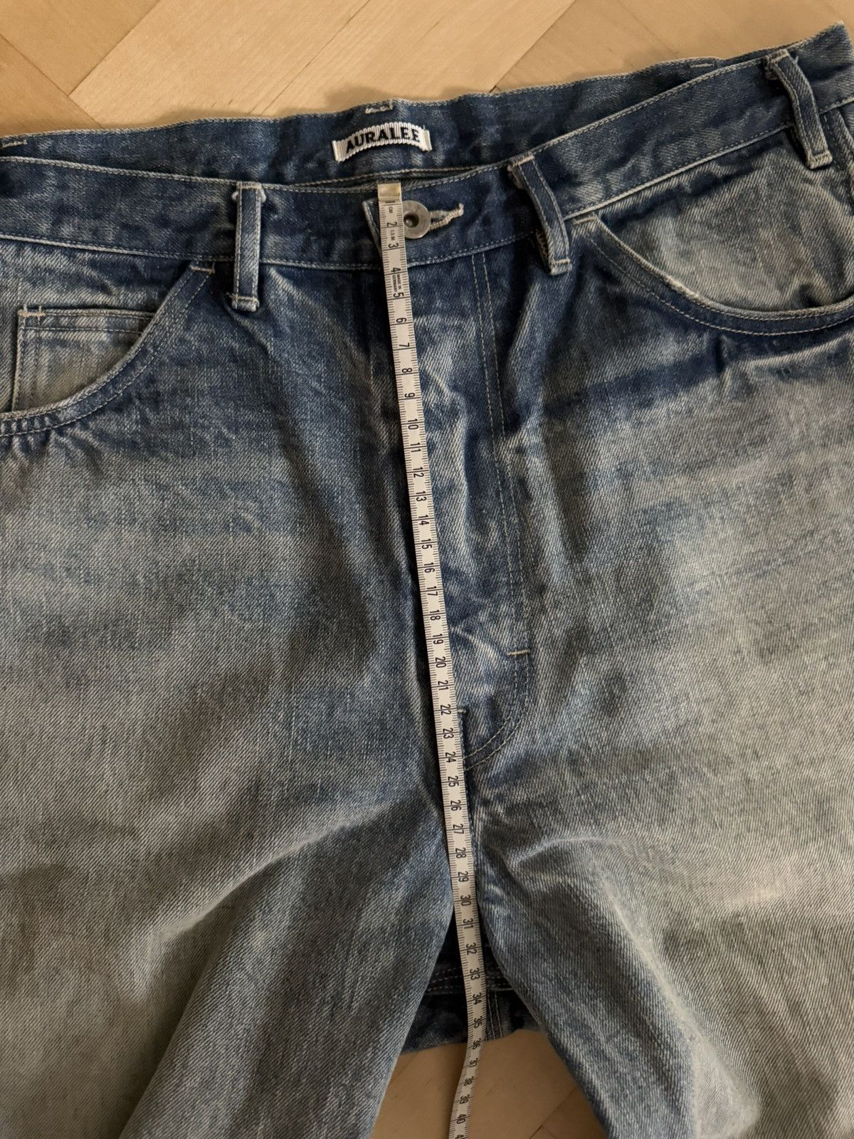 Auralee AURALEE SELVEDGE FADED HEAVY DENIM PAINTER PANTS Size US 32 / EU 48 - 5 Thumbnail