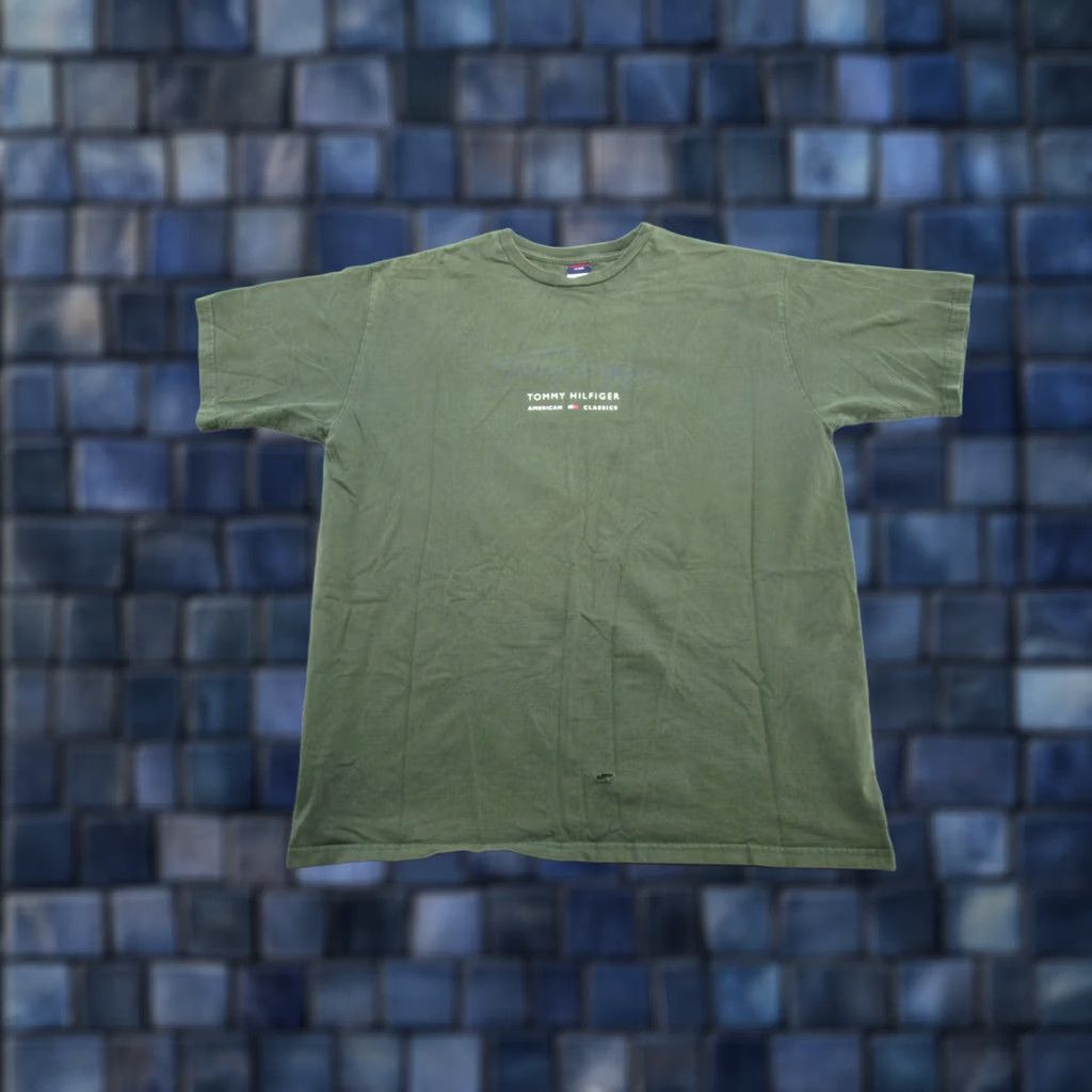 Tommy Hilfiger VINTAGE Tommy Hilfiger Shirt Grunge 2XL Green Y2K Spell Out Men’s T-Shirt Short Sleeve Size 2XL Mens Size US XXL / EU 58 / 5 - 1 Thumbnail