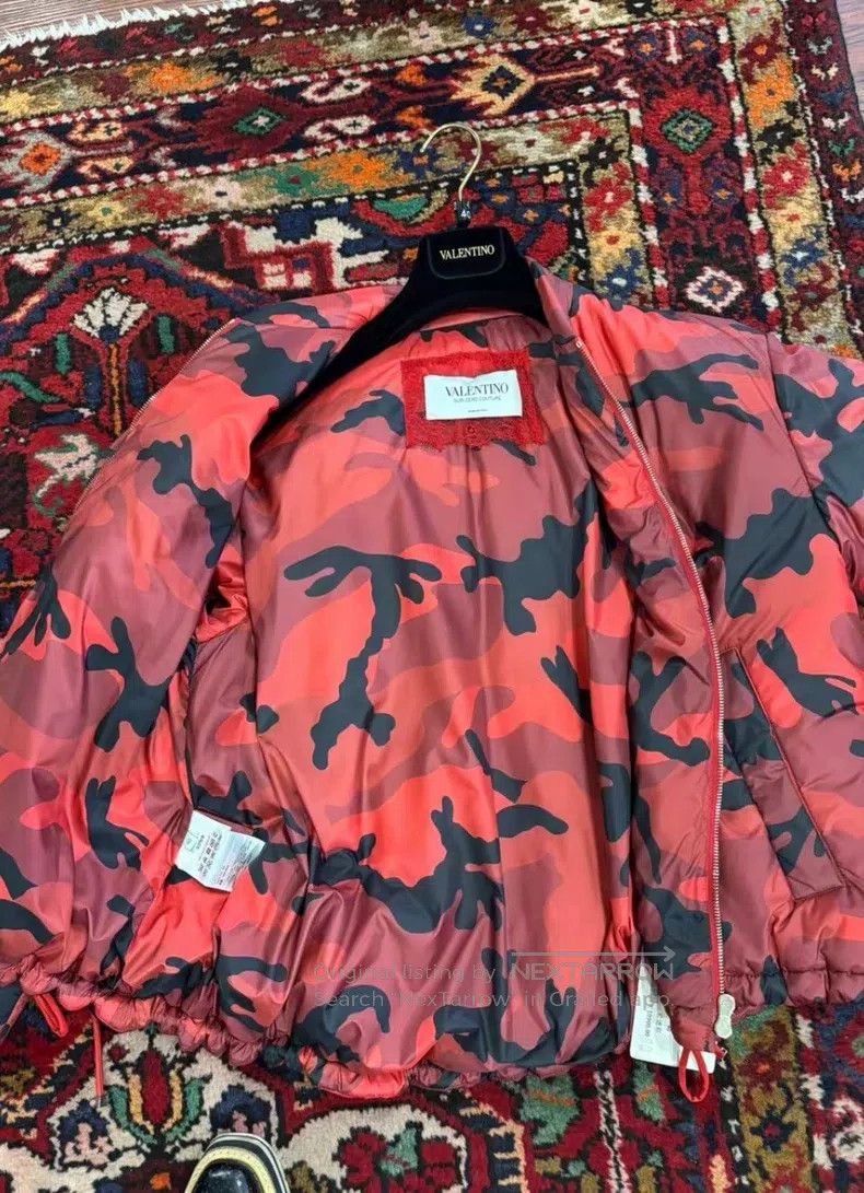 Valentino Valentino Red and black camouflage down baseball uniform Size US XS / EU 42 / 0 - 4 Thumbnail
