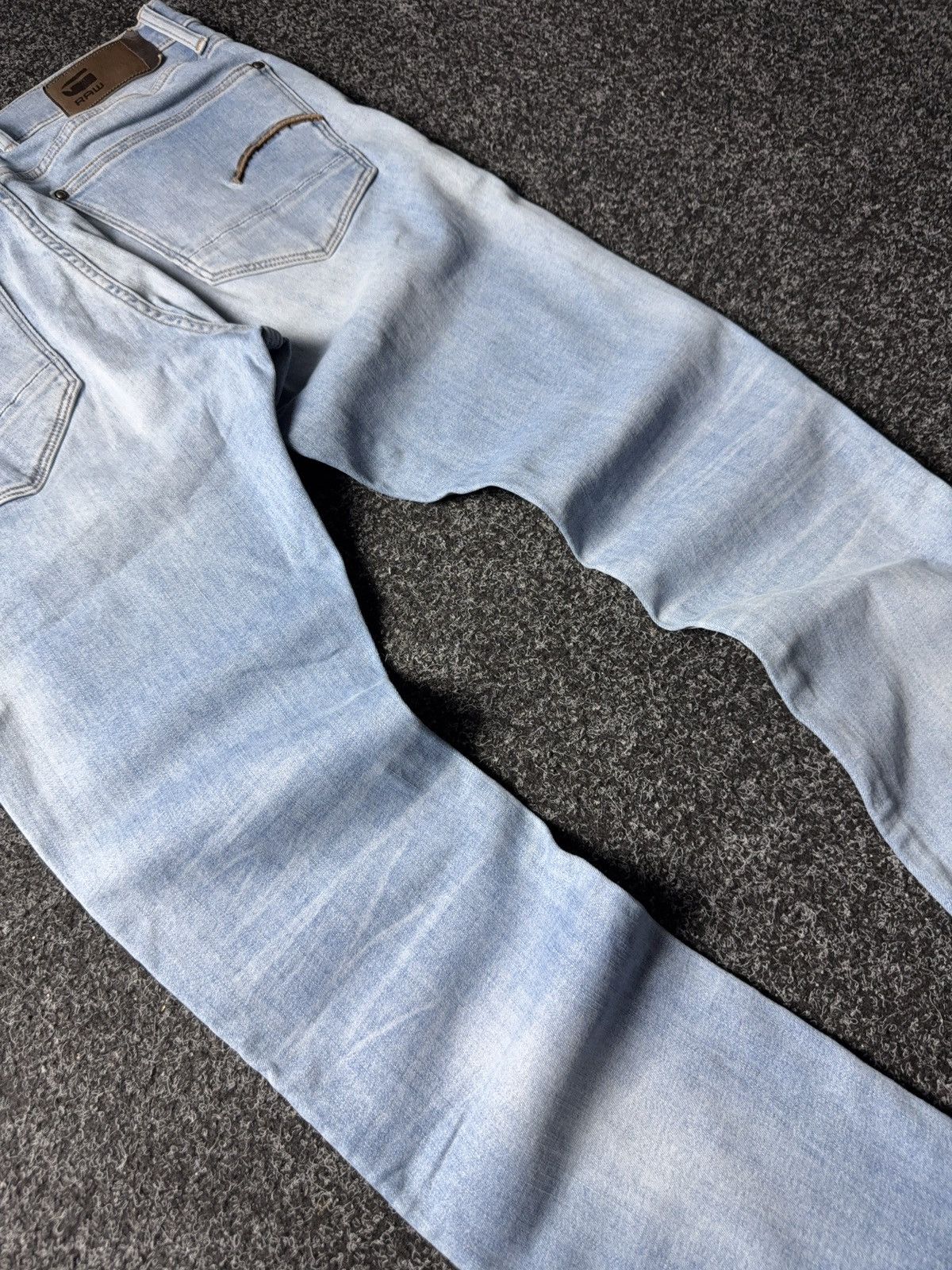 G-Star Y2K 00s G-Star RAW Revend Skinny Light Blue Denim Jeans Size US 32 / EU 48 - 15 Thumbnail