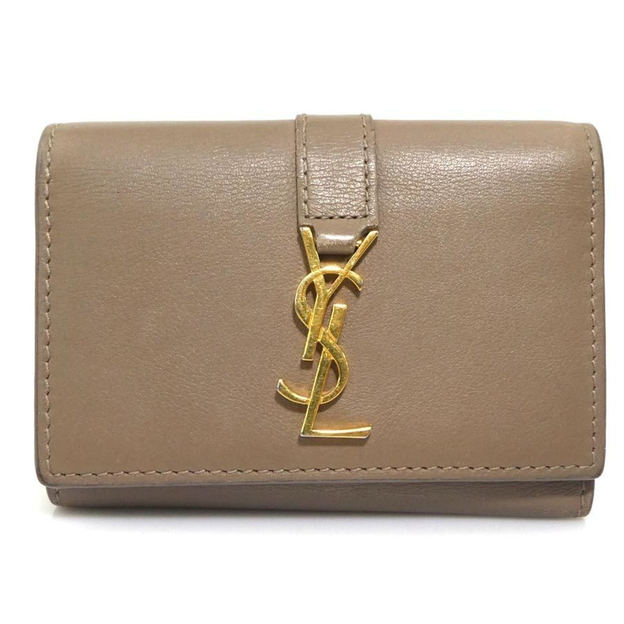 Saint Laurent Paris Saint Laurent key case in brown and gold leather, women's, 613334 h31940 Size ONE SIZE - 1 Thumbnail