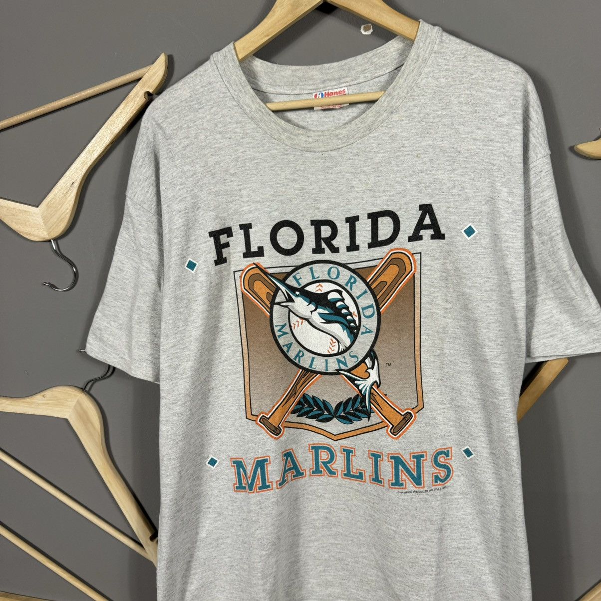 MLB × Vintage Vintage 1991 Florida Marlins MLB T-Shirt Size US XL / EU 56 / 4 - 2 Thumbnail