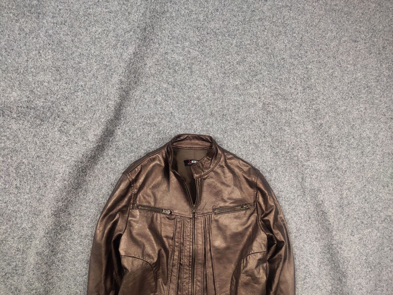 Morgan De Toi Vintage Morgan De Toi Y2K Leather Moto Biker Bronze Jacket Size S / US 4 / IT 40 - 1 Thumbnail