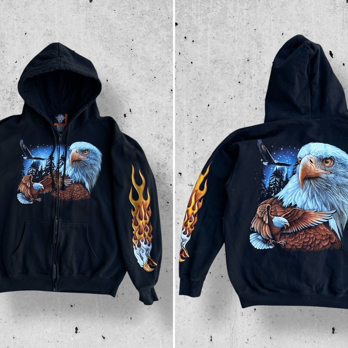 American Eagle Outfitters × Vintage Rock Eagle vintage zip hoodie, sze XL Size US XL / EU 56 / 4 - 1 Thumbnail