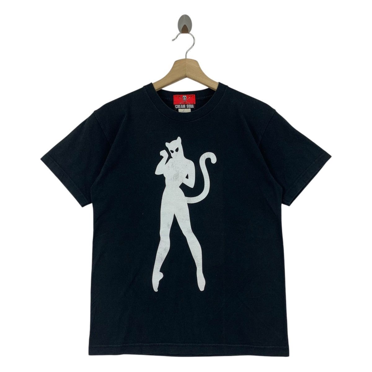 Japanese Brand × Vintage Vintage CREAM SODA cat logo printed punk tee Size US S / EU 44-46 / 1 - 1 Thumbnail