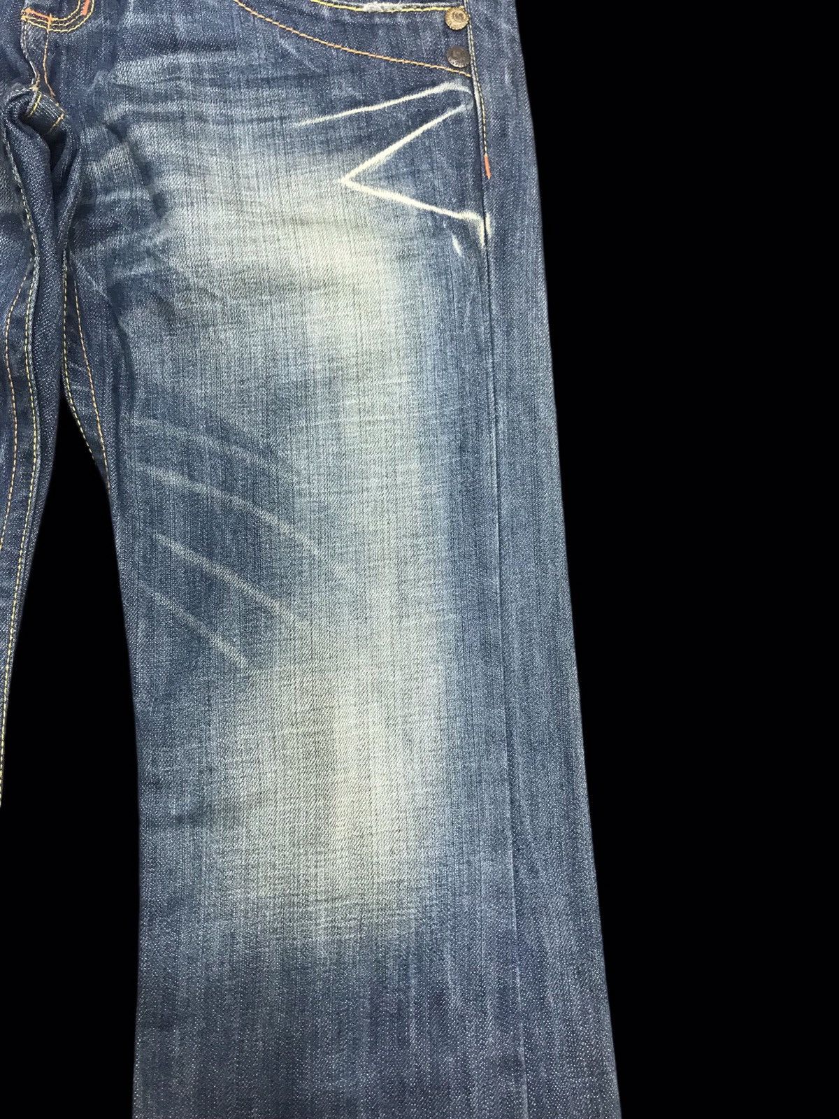 Japanese Brand 💥FLARE💥ARCHIVAL REDPEPPER CHIEFHEAD EMBROIDERY DENIM F257 Size US 31 - 5 Thumbnail