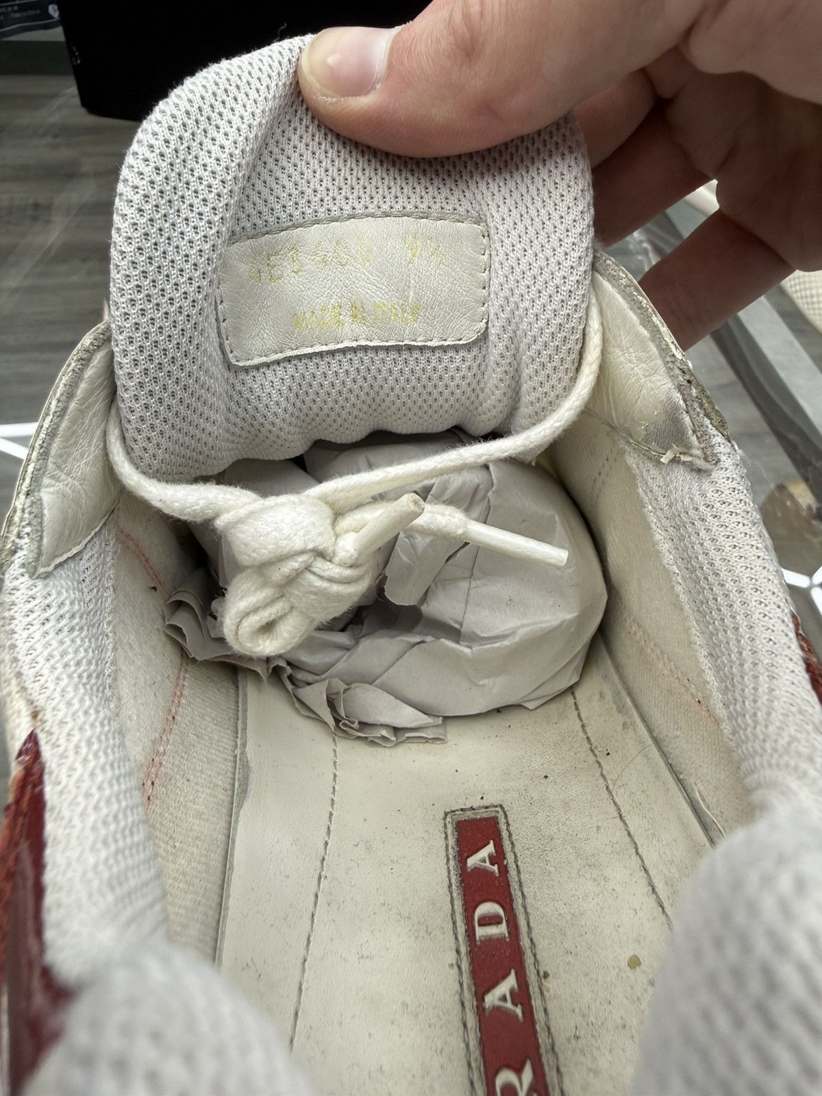 Prada Prada Cup Sneakers - Maroon/White Size US 10.5 / EU 43-44 - 7 Thumbnail