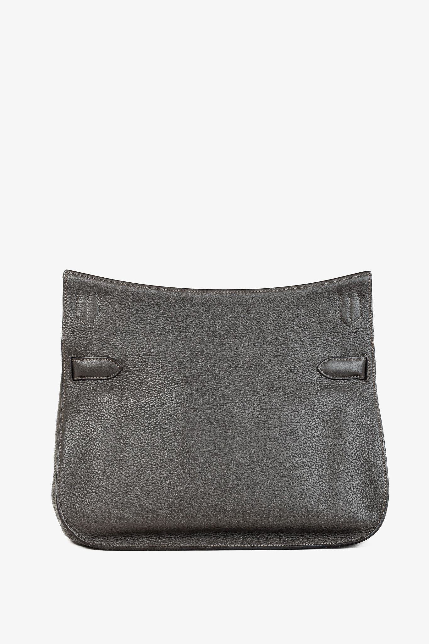 Hermes Hermes Jyspiere 34 Taurillon Clemence Graphite & Etoupe Bag Size ONE SIZE - 4 Thumbnail